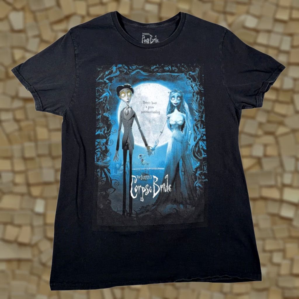 Burton VINTAGE Corpse Bride Shirt Womens MEDIUM Black Tim Burton Gothic Emily Victor Movie Size M / US 6-8 / IT 42-44 - 1 Thumbnail