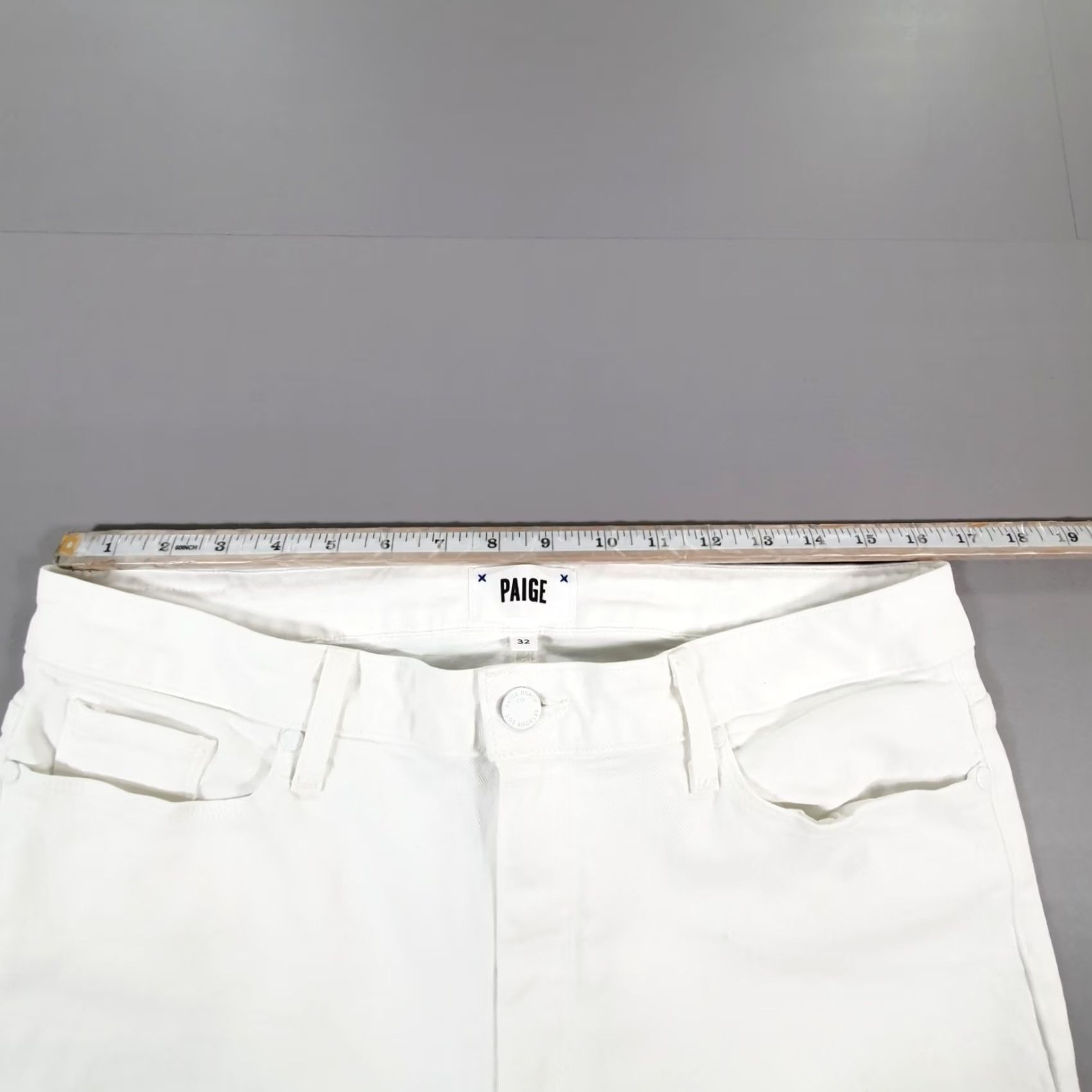 Paige Paige Jeans Womens W32 L27 Hoxton Straight Ankle Stretch Denim White RRP £230 Size 24" / US 00 / IT 34 - 6 Thumbnail