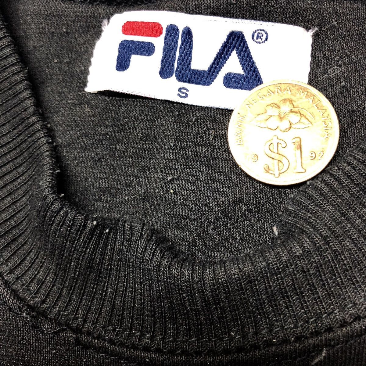 Other Vintage FILA Big Logo Pullover Embroidered Swatshirt Black Size US M / EU 48-50 / 2 - 6 Thumbnail