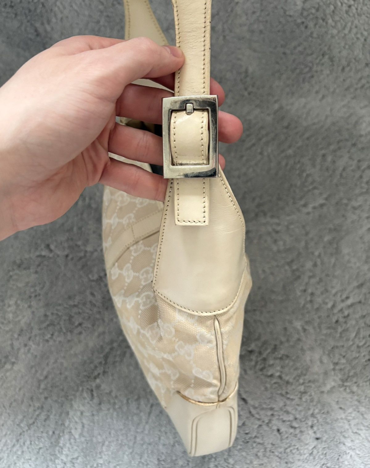 Gucci Sac a main gucci jackie en toile GG beige Size ONE SIZE - 13 Thumbnail