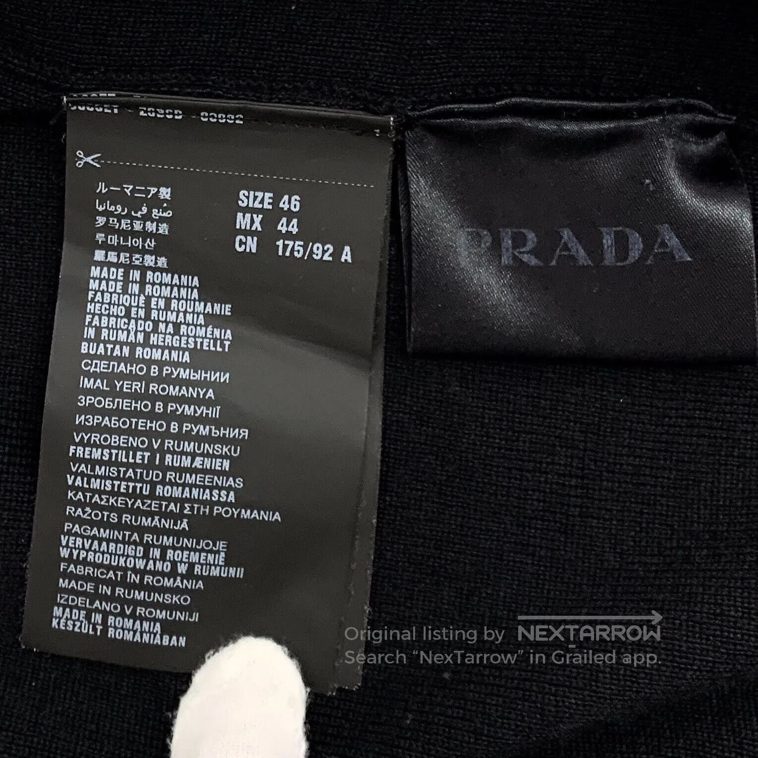 Prada Prada Black Wool Stand Collar Zip Jacket. Size US S / EU 44-46 / 1 - 7 Thumbnail