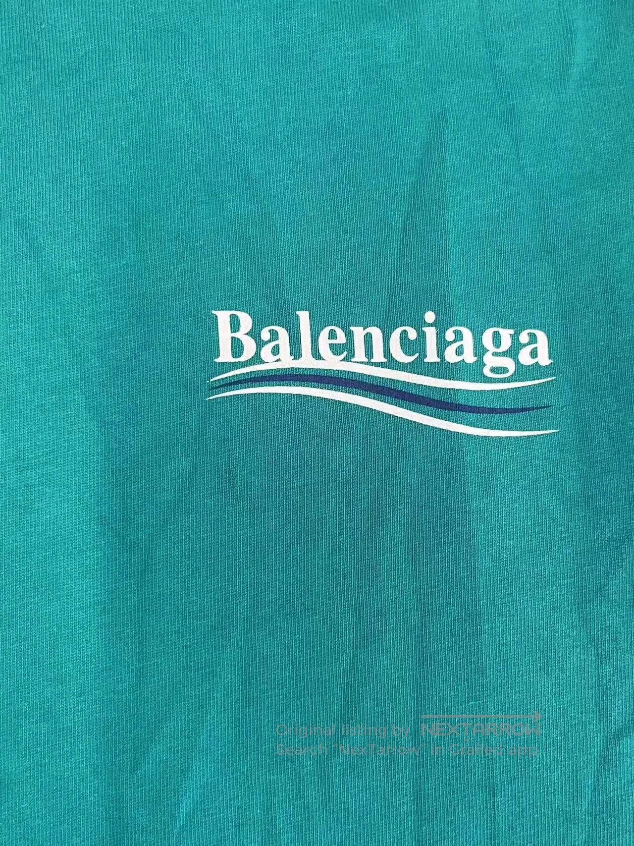 Balenciaga Balenciaga Logo Print Green Short Sleeve T-Shirt. Size US S / EU 44-46 / 1 - 3 Thumbnail
