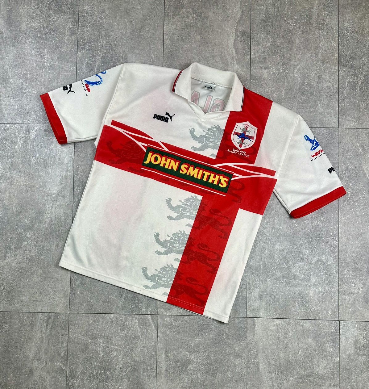 Puma Puma England Home Rugby League Jersey 1995 Size US XL / EU 56 / 4 - 2 Thumbnail