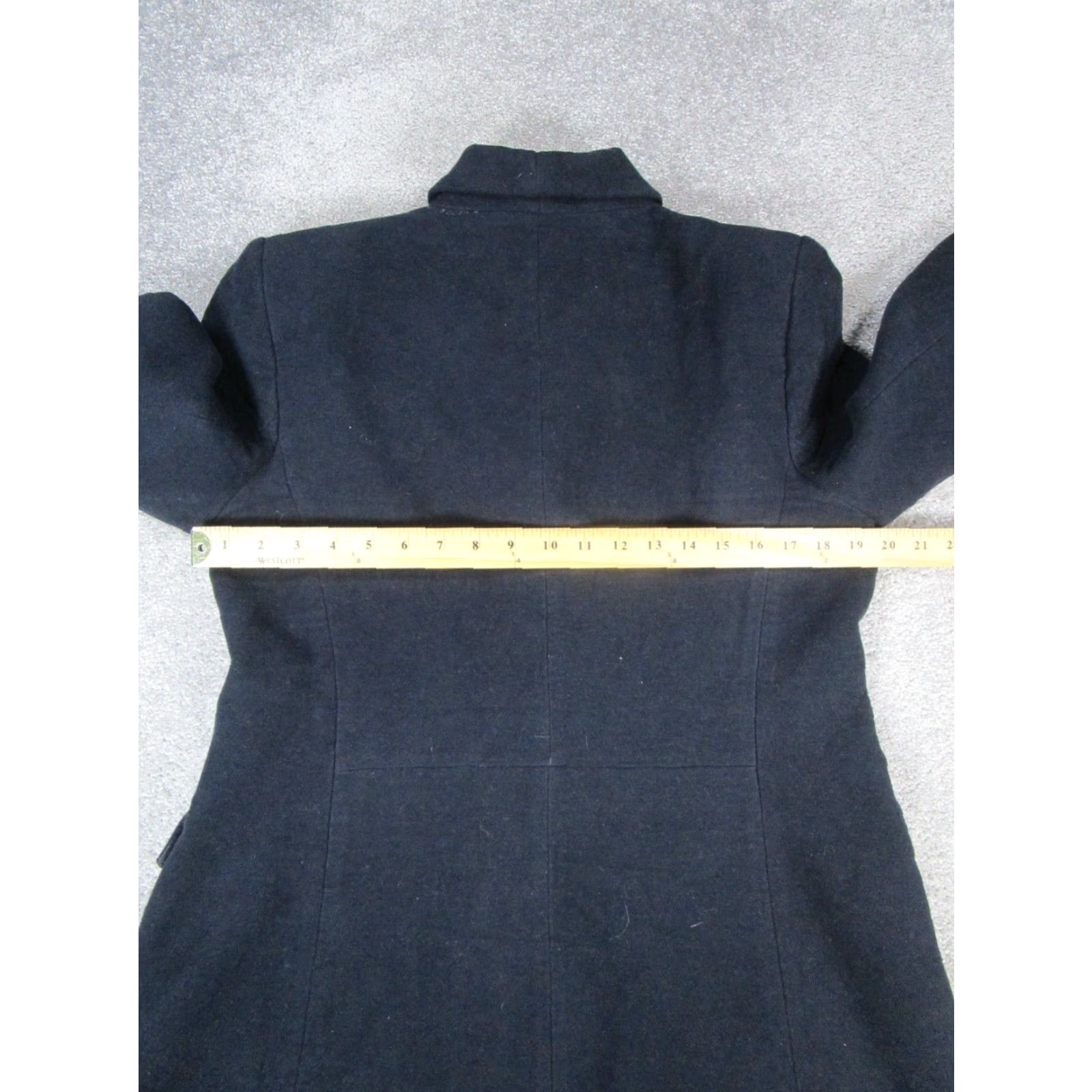 Zara VINTAGE Zara Overcoat Womens XL Black Cotton Tweed Long Coat Jacket Button - Zara Coat Womens XL Black Size XL / US 12-14 / IT 48-50 - 5 Thumbnail