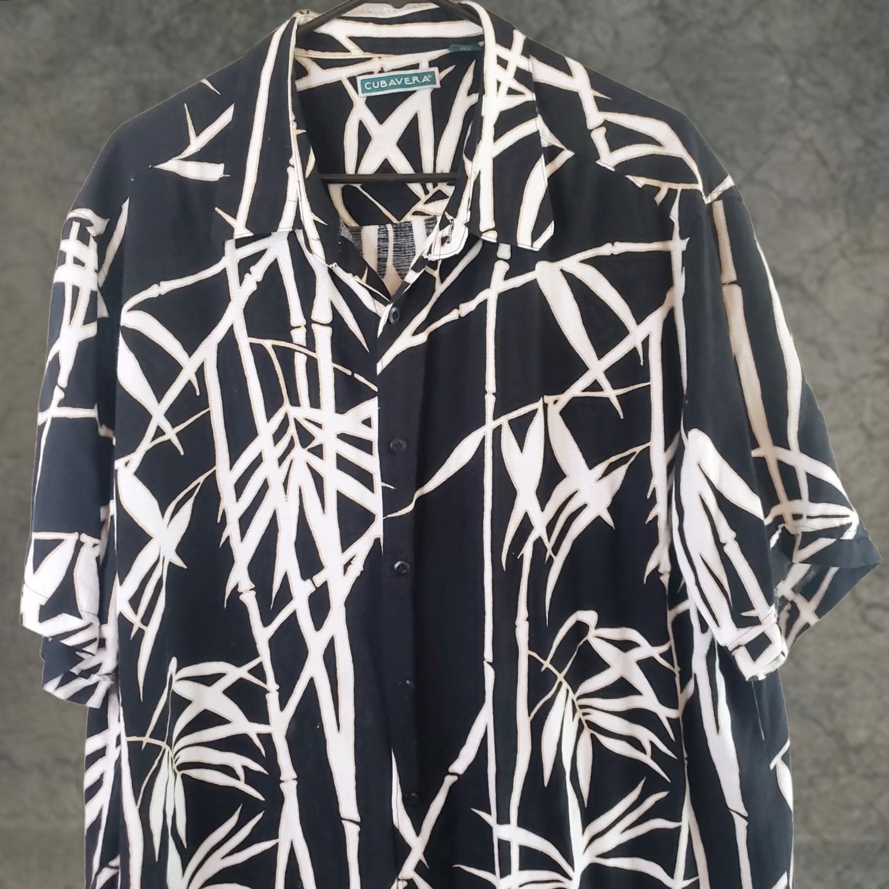 Cubavera VINTAGE Cubavera Shirt Mens XXL Black Bamboo Patterned Button Up Short Sleeve Hawaiian Size US XXL / EU 58 / 5 - 1 Thumbnail