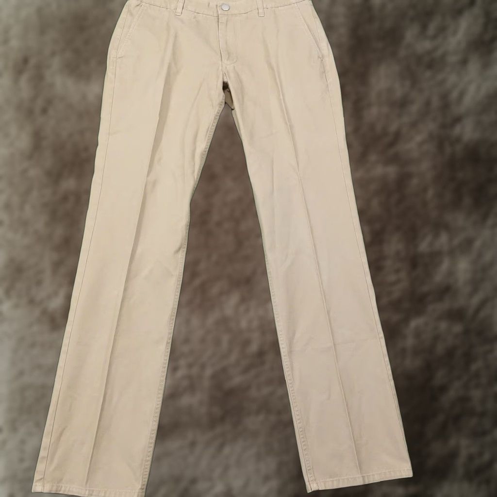 Bonobos Bonobos Pants Mens 34x34 Beige Chino Slim Straight Flat Front Pockets Cotton Size US 34 / EU 50 - 1 Thumbnail