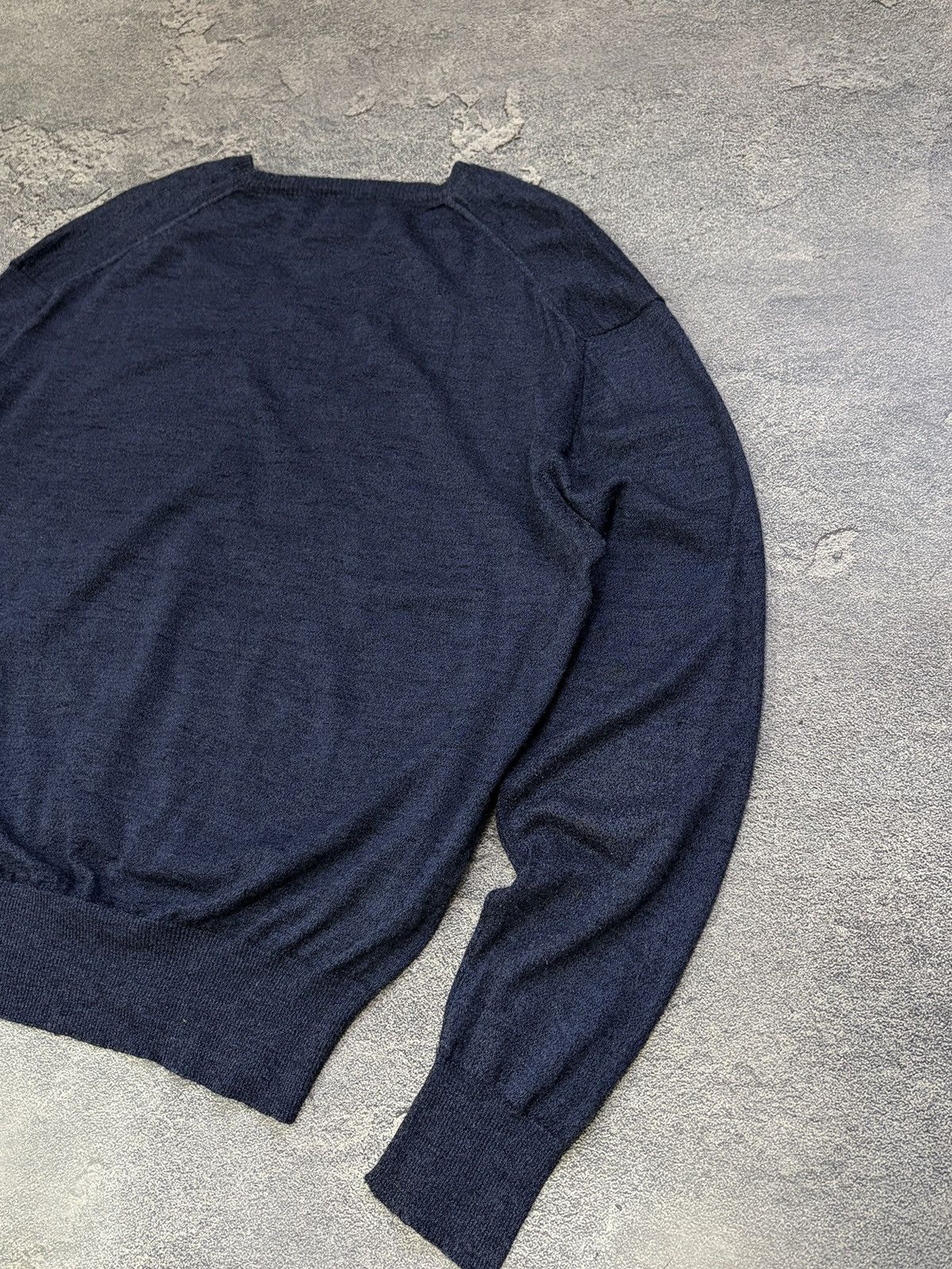 Salvatore Ferragamo Salvatore Ferragamo Cashmere Silk V-Neck Blue L Italy Size US L / EU 52-54 / 3 - 10 Thumbnail