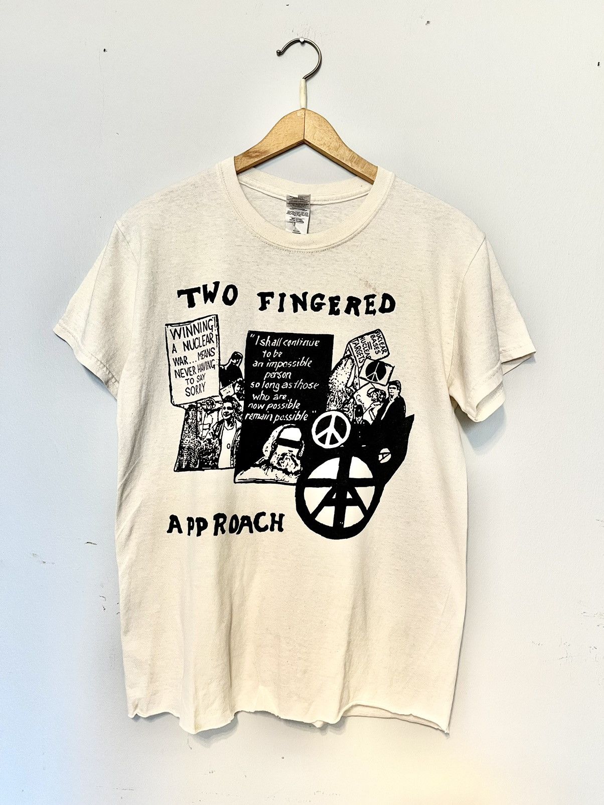 Japanese Brand “No More War” Tee Size US S / EU 44-46 / 1 - 1 Thumbnail