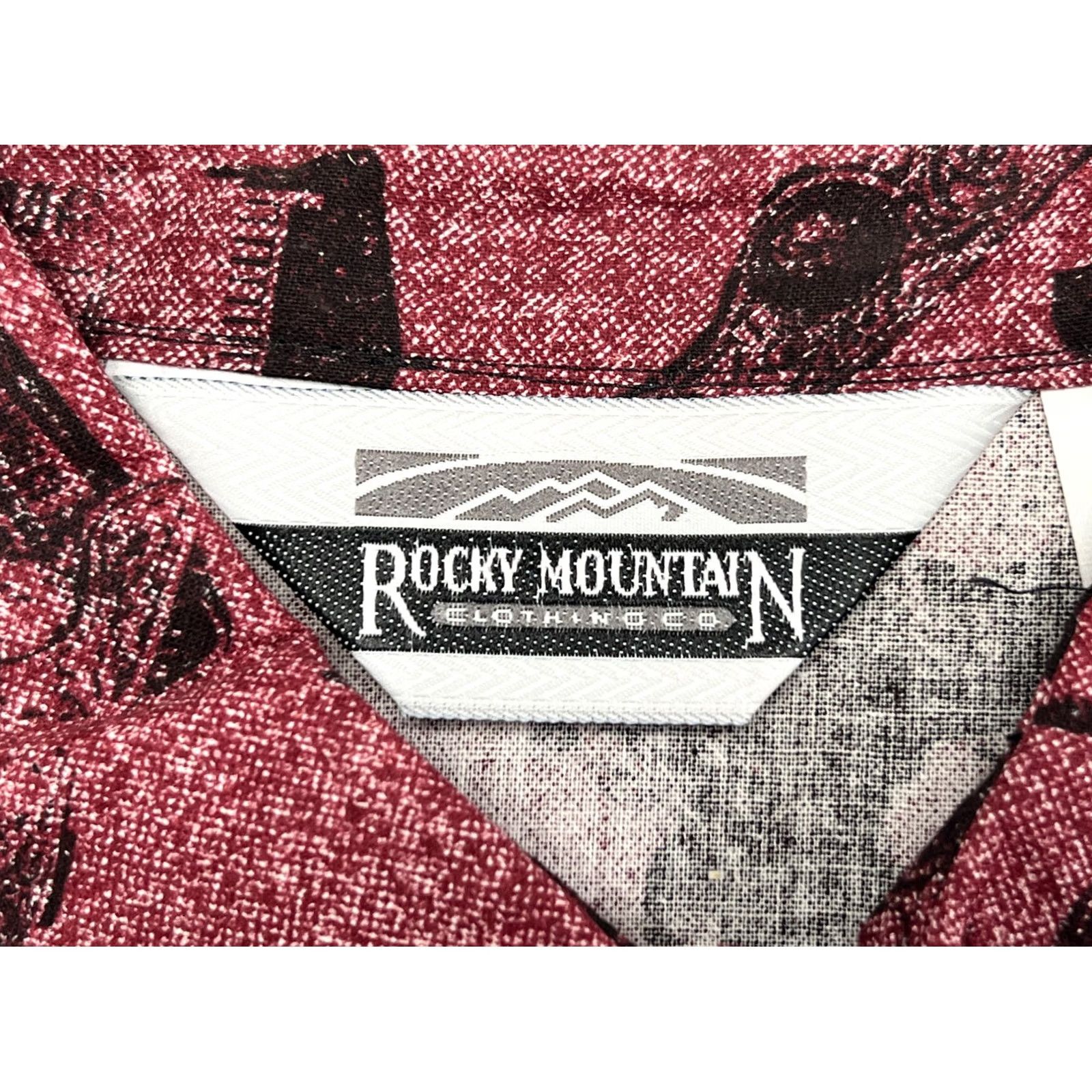 Vintage VINTAGE Rocky Mountain Clothing Co Western Shirt Size M Aztec 80s NOS Button Up Men Red Long Sleeve Cowboys Size US M / EU 48-50 / 2 - 3 Thumbnail