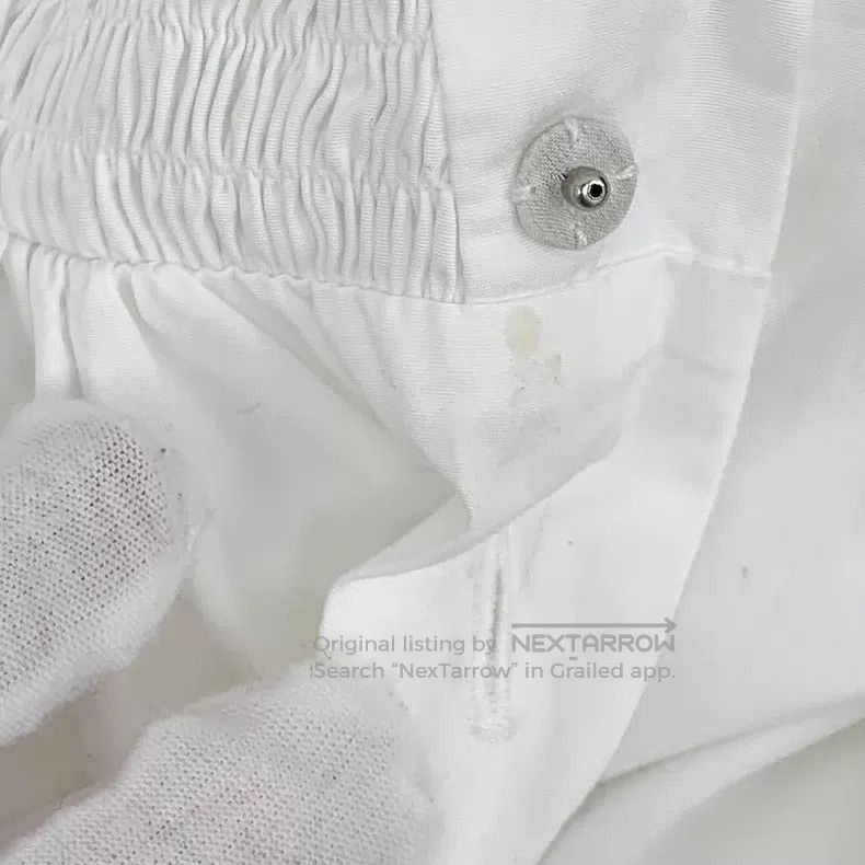 Prada Prada White button design cotton high-neck pleated long-sl Size XS / US 0-2 / IT 36-38 - 9 Thumbnail
