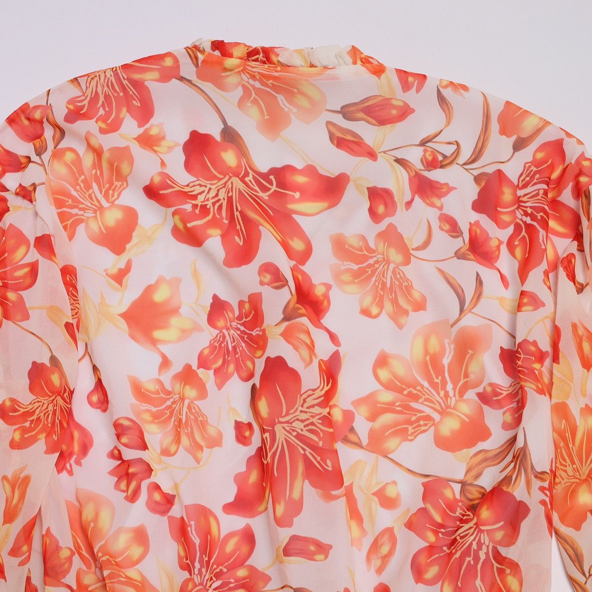 Zimmermann Zimmermann Silk Dress Denisse White Orange Flowers Printed Size XS / US 0-2 / IT 36-38 - 21 Thumbnail