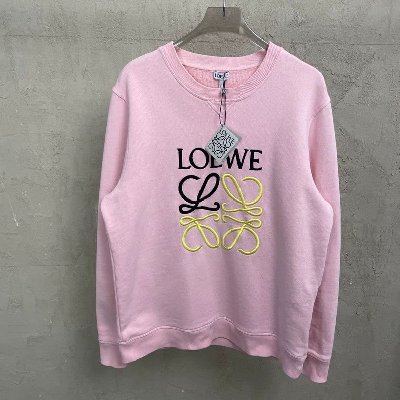 Loewe loewe Light pink embroidered logo classic round-neck sweats Size US XS / EU 42 / 0 - 1 Thumbnail
