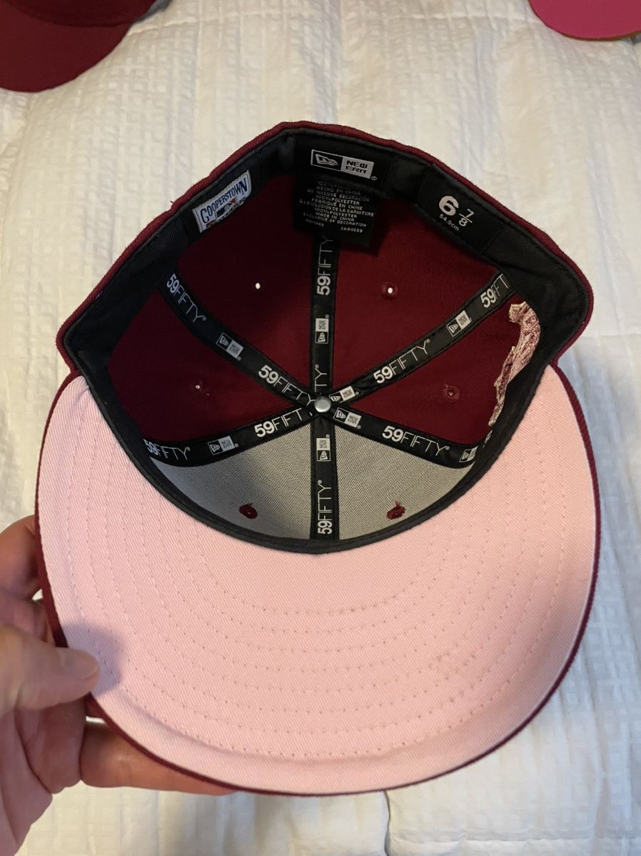 Hat Club Atlanta braves red velvet (6 7/8) Size ONE SIZE - 2 Thumbnail