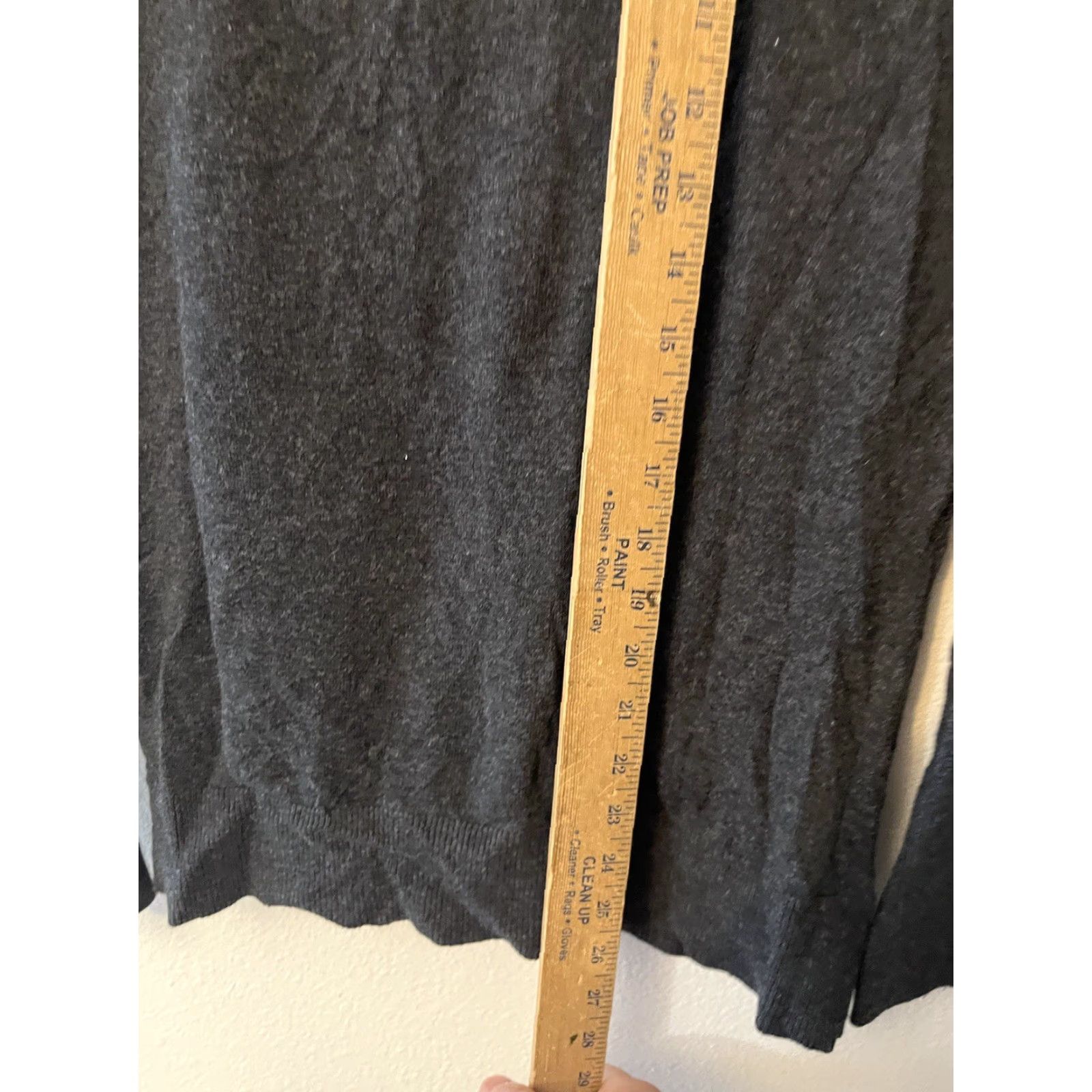 Loft LOFT Women's Cardigan Sweater Medium Dark Gray Long Sleeve Lightweight Cotton Casual Travel Workwear Size M / US 6-8 / IT 42-44 - 4 Thumbnail