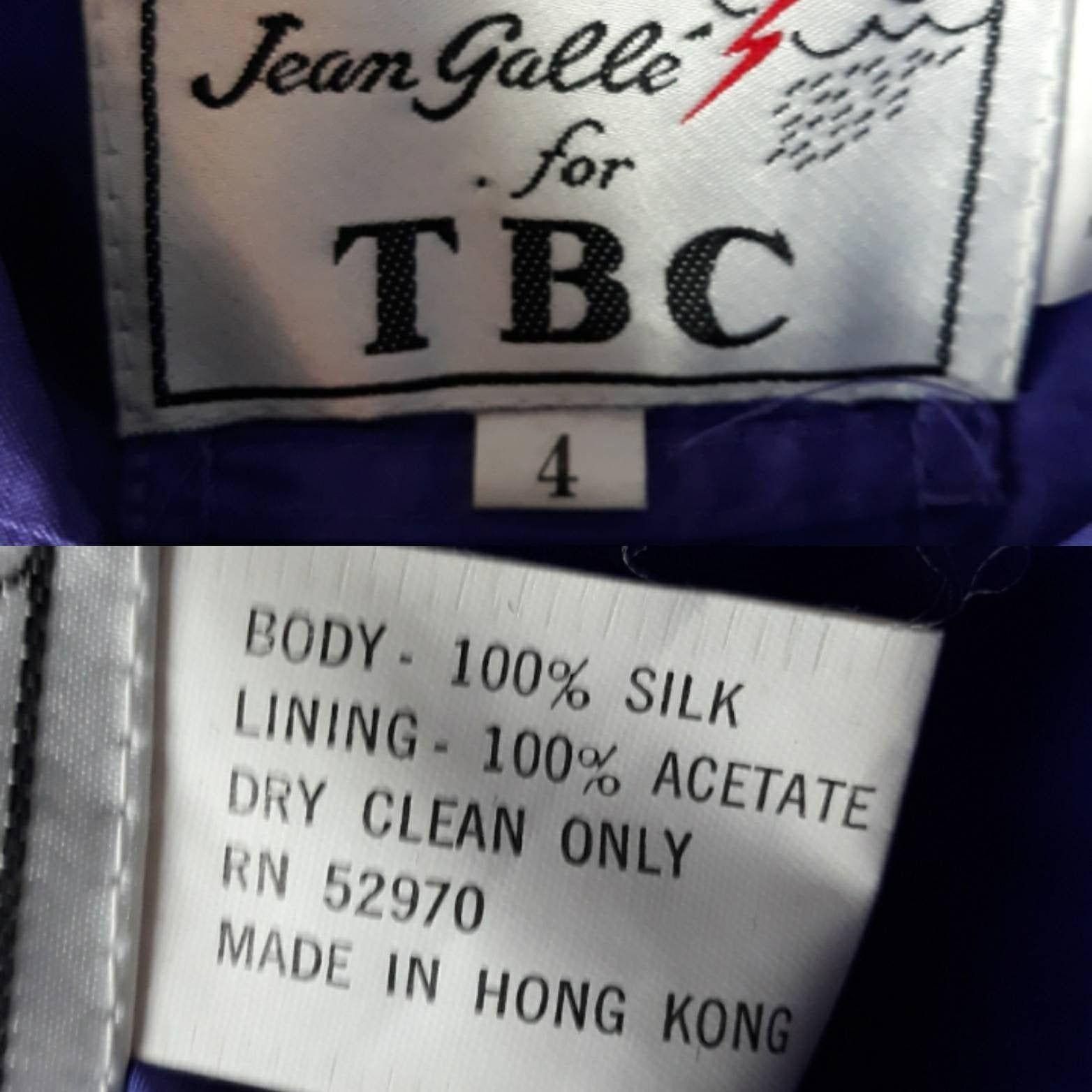 Vintage Vtg 80's Jean Galle Trench Silk Purple Sz L Belted Sailor Size L / US 10 / IT 46 - 2 Thumbnail