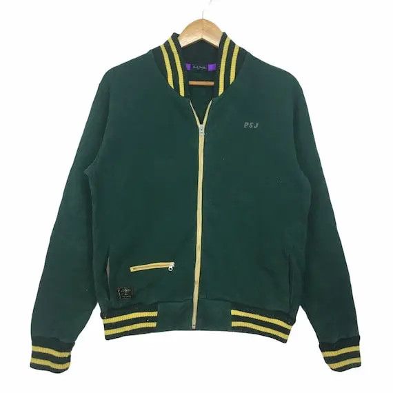 Paul Smith PAUL SMITH Jeans Zip Up Varsity Jacket Sweater Spell Out Size US M / EU 48-50 / 2 - 1 Thumbnail