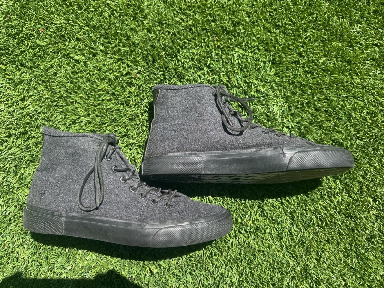 Frye Ludlow Mens Gray Wool High Top Lace Up Sneakers (9.5)