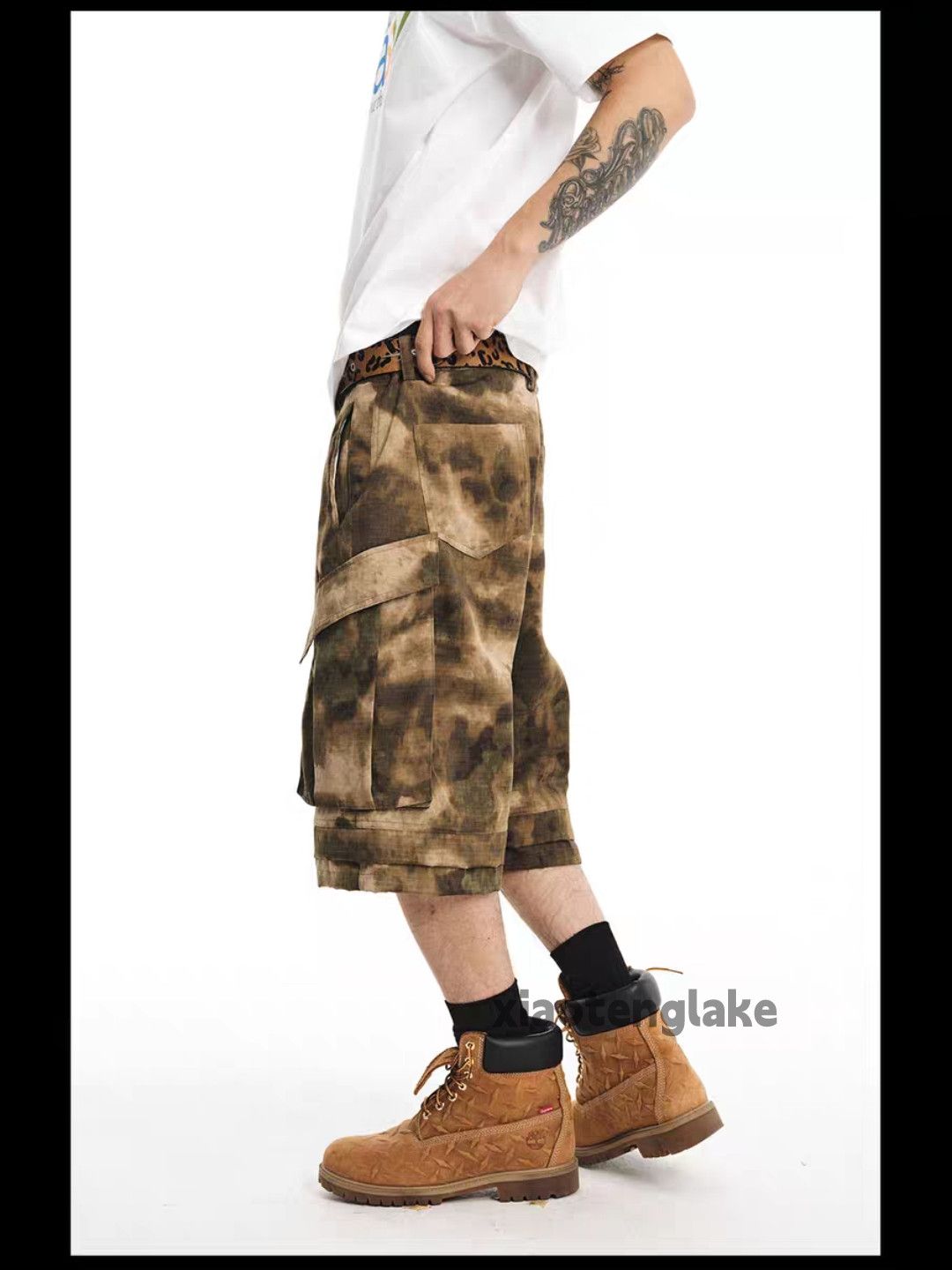 Utility military loose baggy skate hiphop outdoor shorts