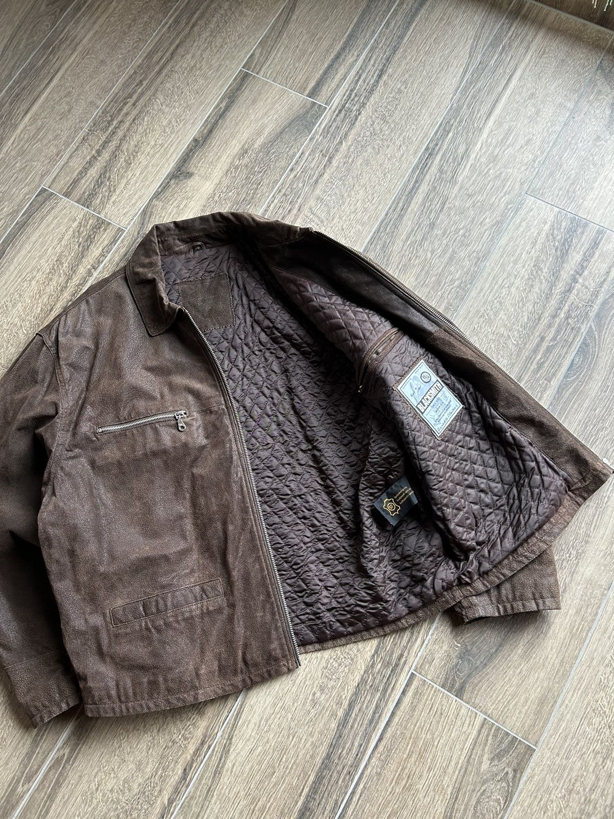 Blacksmith Vintage Black Smith leather jacket y2k crazy fit Size US XL / EU 56 / 4 - 3 Thumbnail