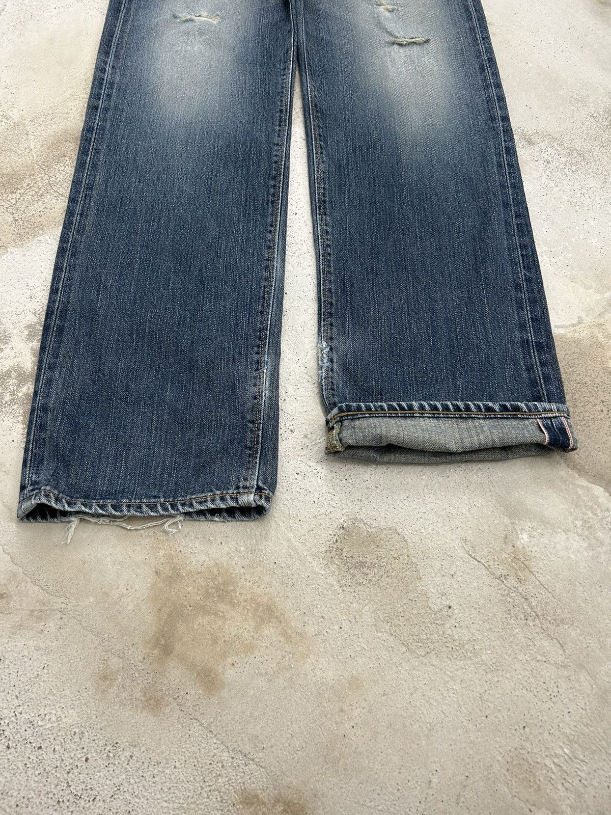 Edwin Vintage Edwin 505z Baggy Mud Washed Orange Tab Size US 29 - 3 Thumbnail