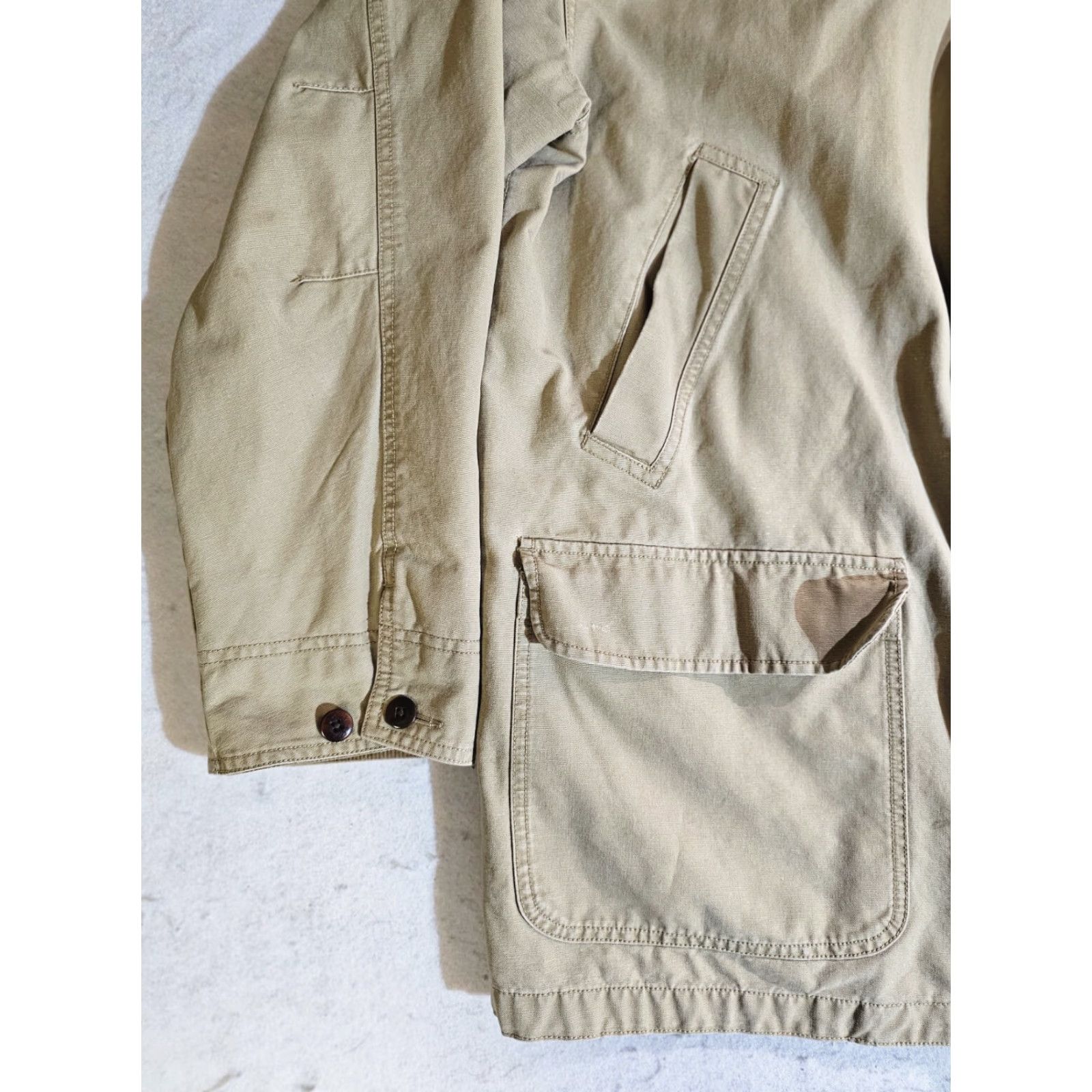 Vintage VINTAGE L.L Bean Chore Jacket Canvas Khaki Mens XL Long Sleeve Button Up Winter Fall Spring 90s Outdoor Hunting Hiking Walking Regular Fit Size US XL / EU 56 / 4 - 7 Thumbnail