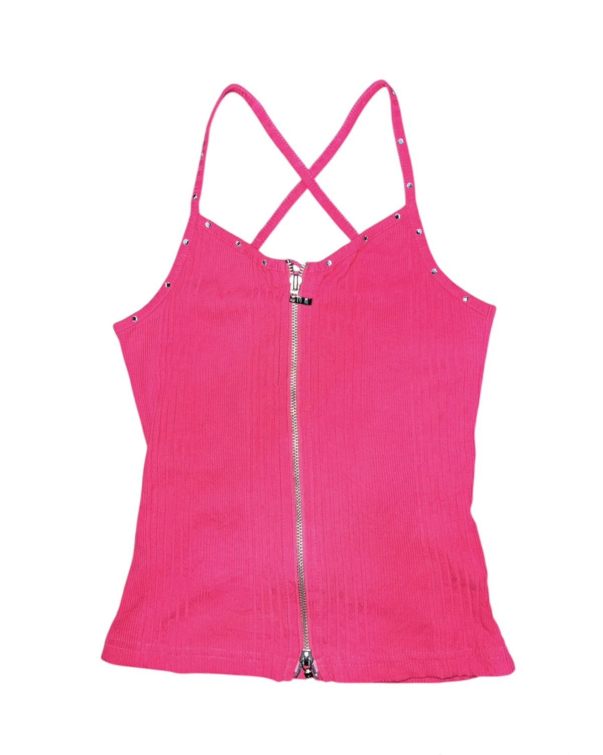 Japanese Brand Y2K / gyaru hot pink cami top 🎀💖 Size S / US 4 / IT 40 - 2 Thumbnail
