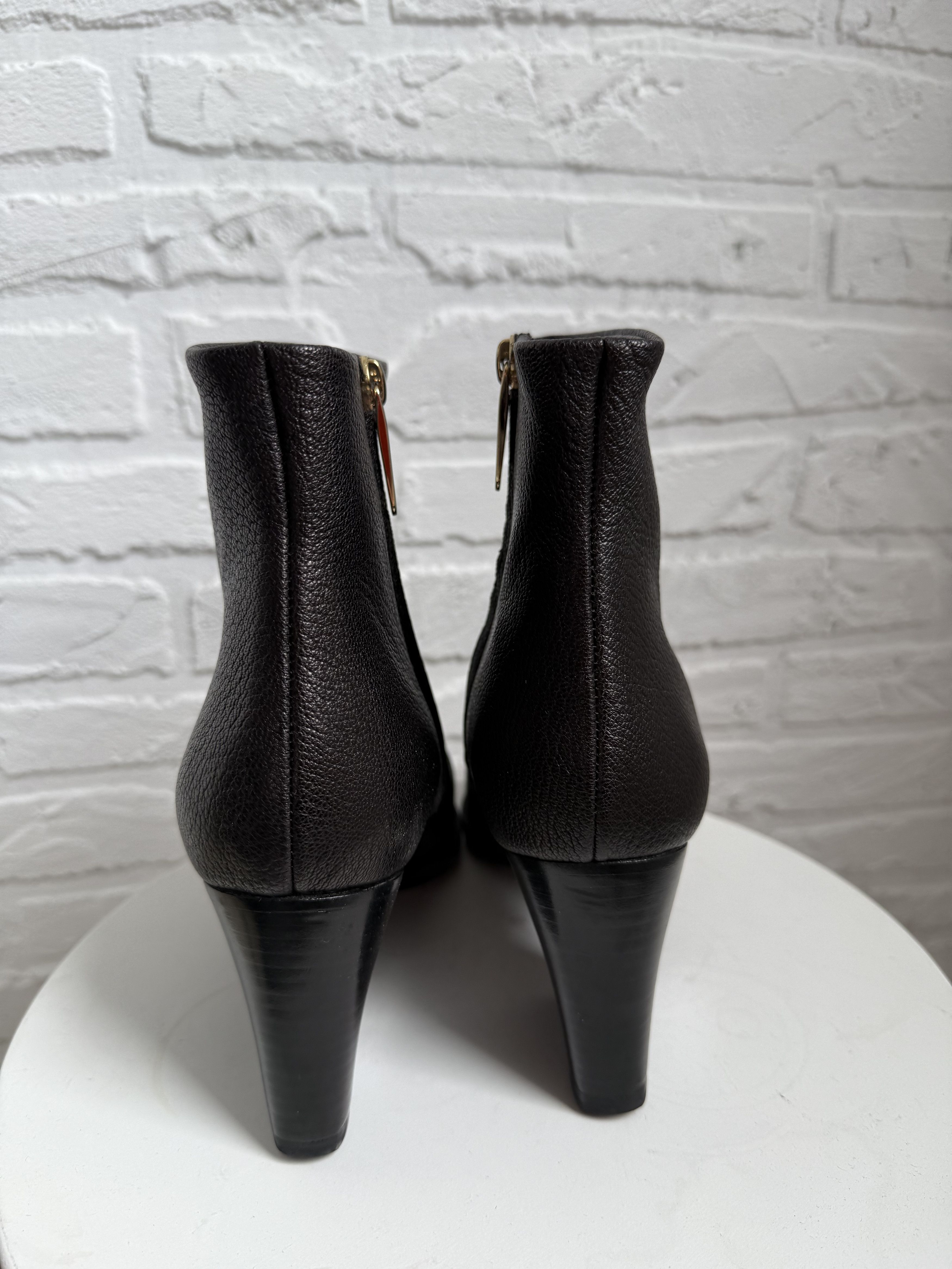 Jil Sander Jil Sander Black Leather Ankle Boots Size US 6 / IT 36 - 9 Thumbnail