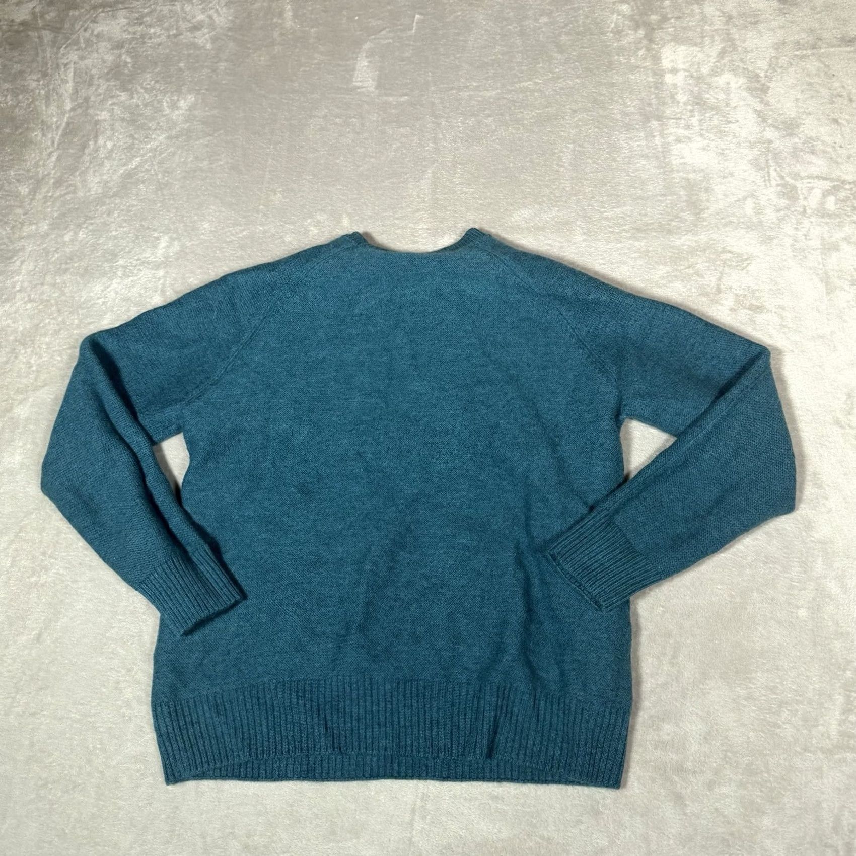 Vintage Sheep INC Sweater Mens Pullover Crew Neck Blue 100% Merino Wool Classic Knit Tight-Knit Hand Wash Only Yellow Circle Logo (3) Size US S / EU 44-46 / 1 - 5 Thumbnail
