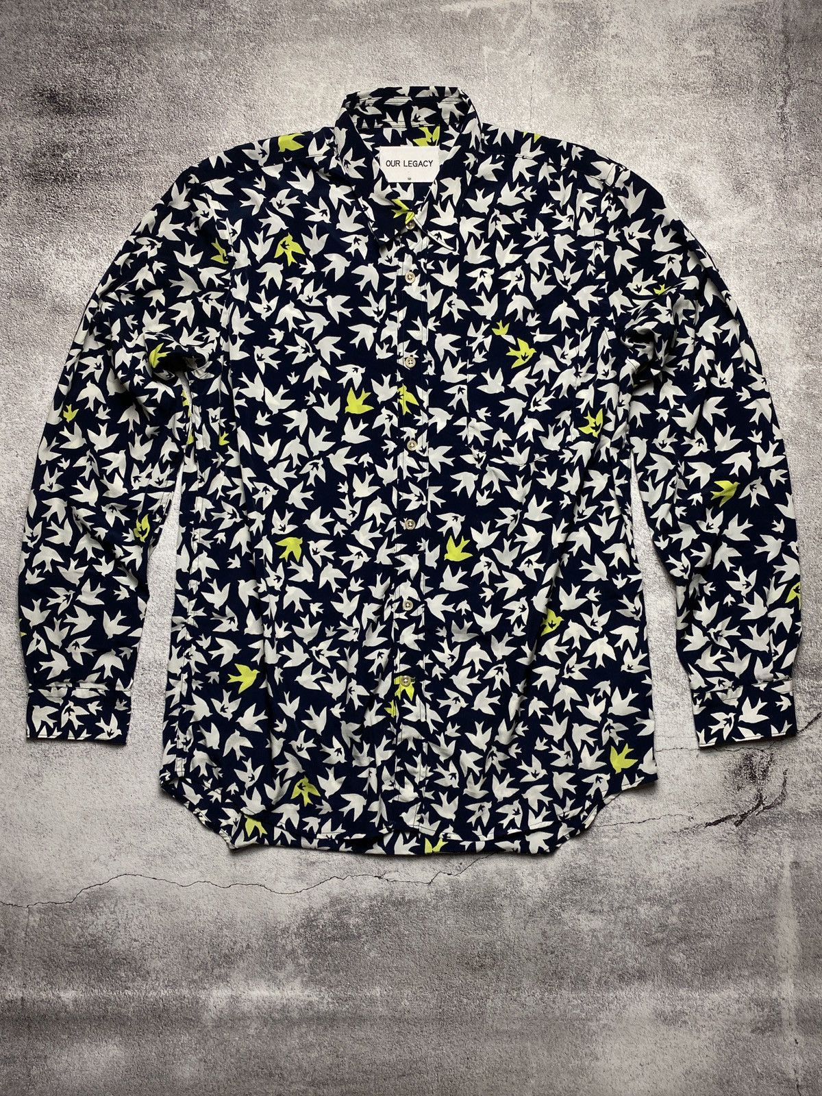 Our Legacy × Vintage Our Legacy longsleeve fullprint classic shirt „smile” SS13 Size US M / EU 48-50 / 2 - 1 Thumbnail