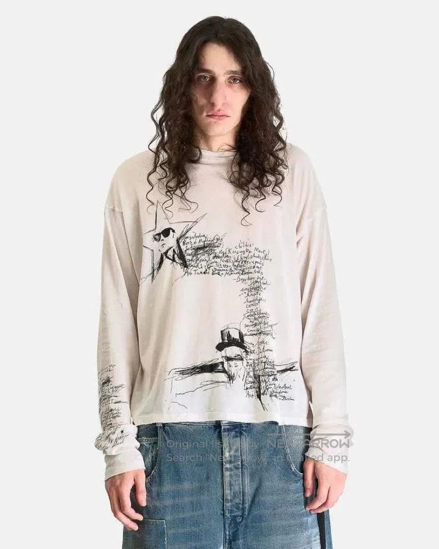 Ann Demeulemeester Ann Demeulemeester Sketchbook Boxy Long Sleeve T. Size M / US 6-8 / IT 42-44 - 4 Thumbnail
