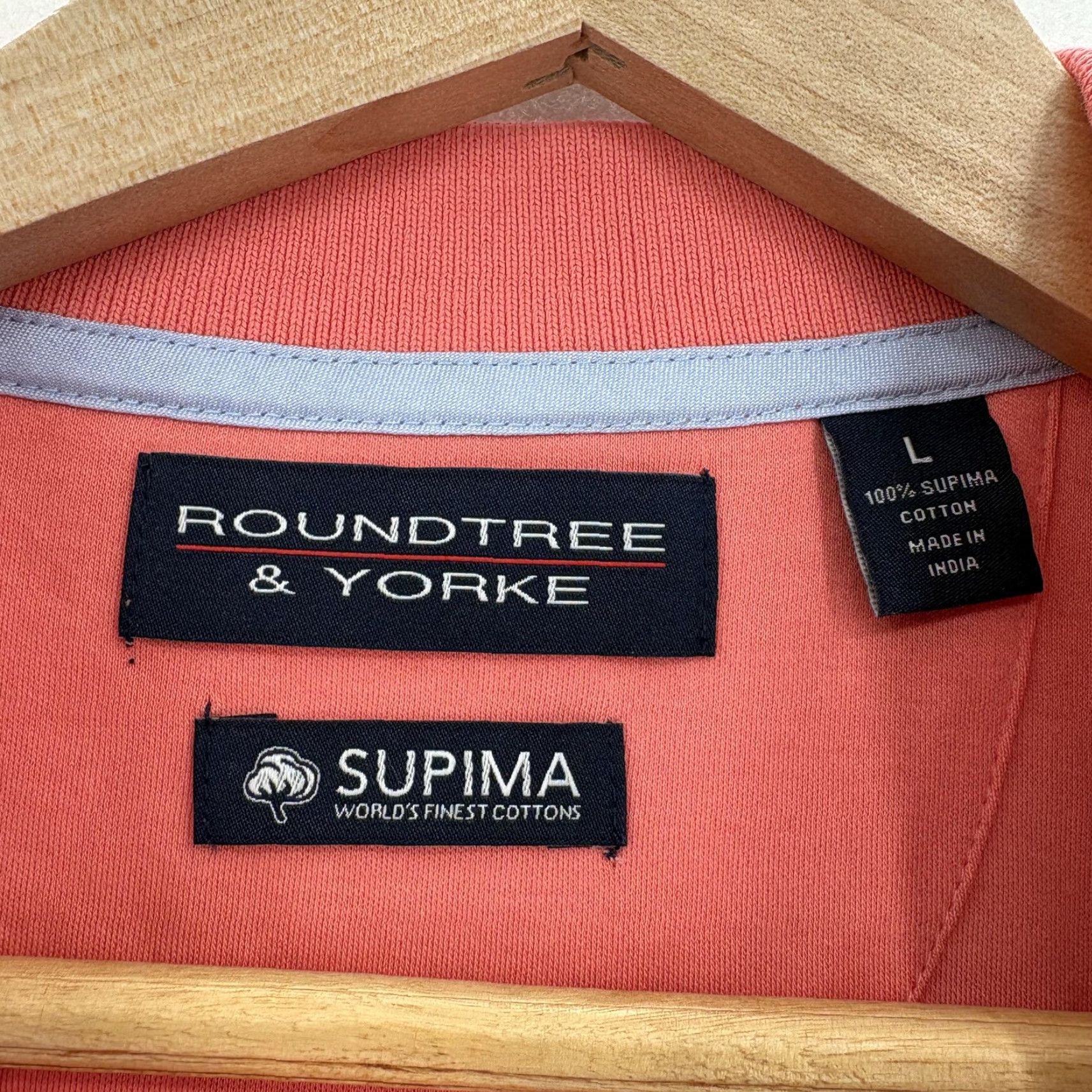 Roundtree & Yorke Roundtree & Yorke Polo Shirt Mens L Pink Supima Knit Cotton Casual NWT Summer Golf 100% Cotton Short Sleeve Solid Collared Size US L / EU 52-54 / 3 - 4 Thumbnail