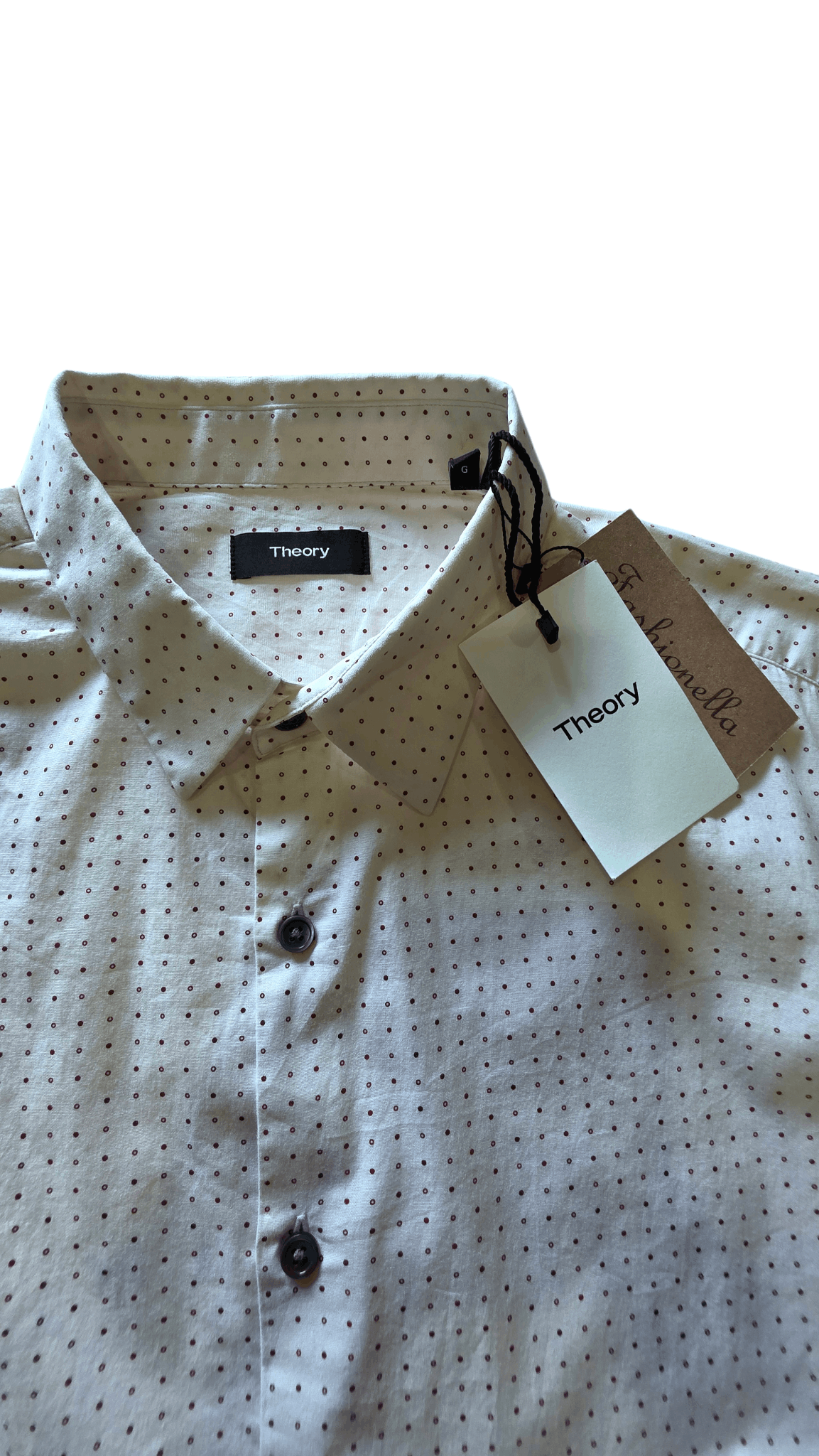 Theory Theory Micro Dot Short Sleeve Shirt-fashionella Size US L / EU 52-54 / 3 - 5 Thumbnail