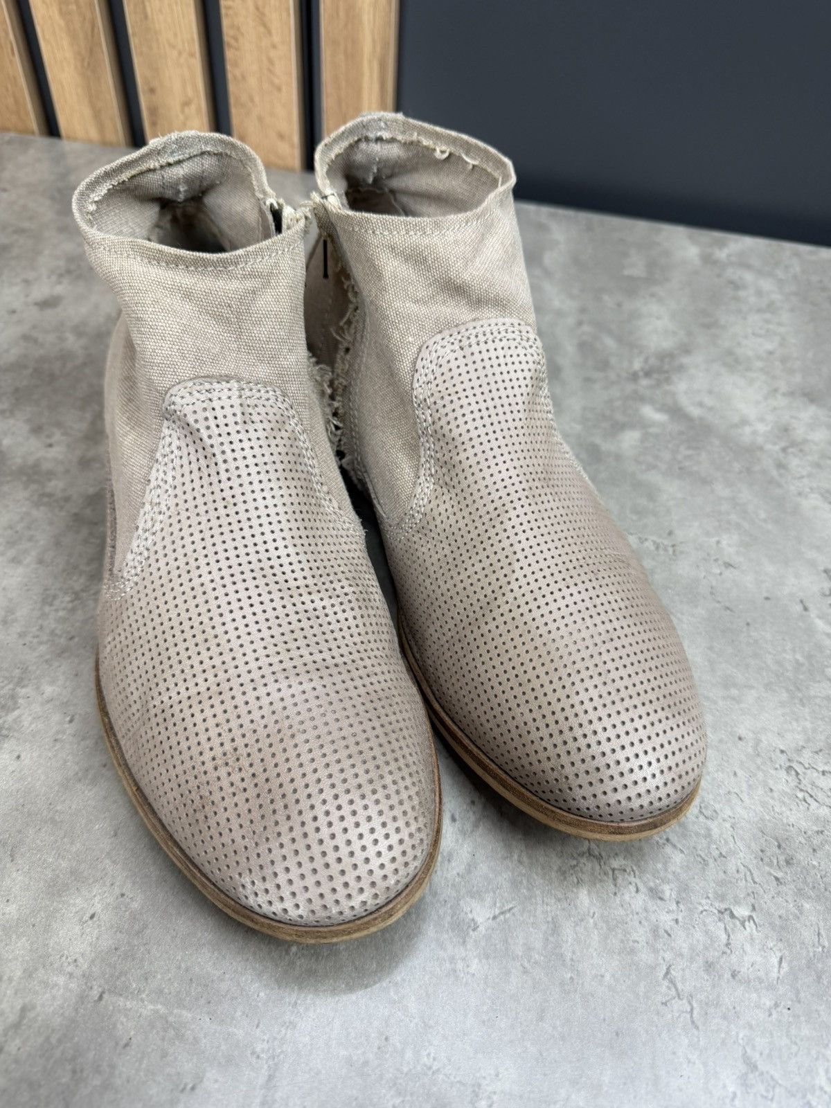Diesel Diesel Perforated Leather Canvas Ankle Boots Size 44 Size US 10 / EU 43 - 4 Thumbnail