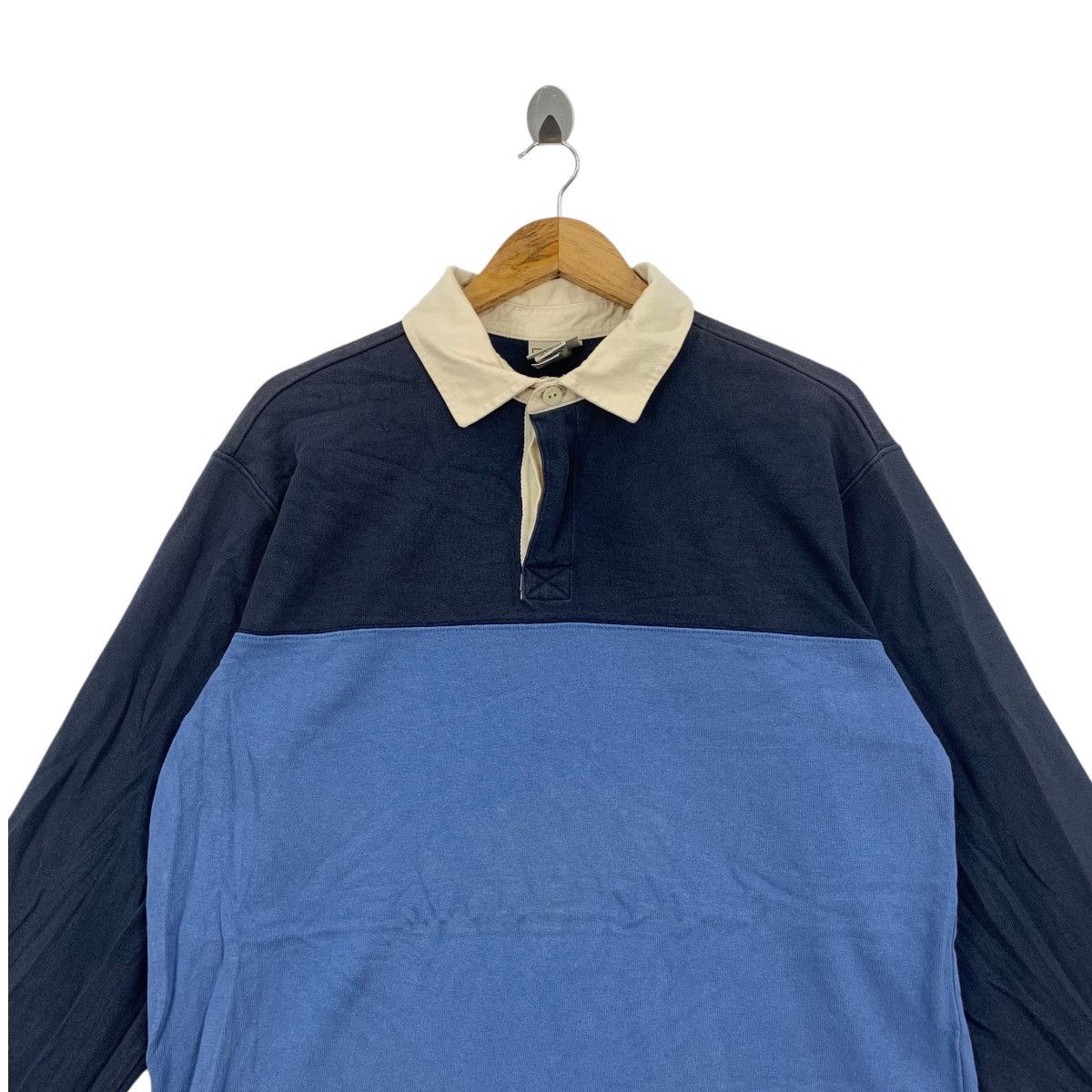 L.L. Bean Vintage L.L. BEAN OUTDOOR Striped Rugby Polo Tee Shirt Size US L / EU 52-54 / 3 - 2 Thumbnail