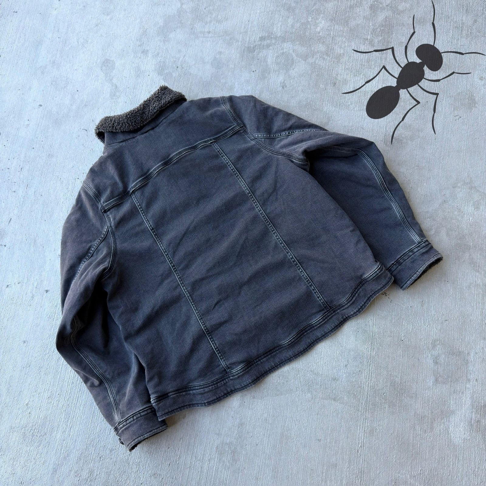 Carhartt × Vintage Carhartt BLK faded black sherpa trucker work wear jacket Size US XL / EU 56 / 4 - 7 Thumbnail