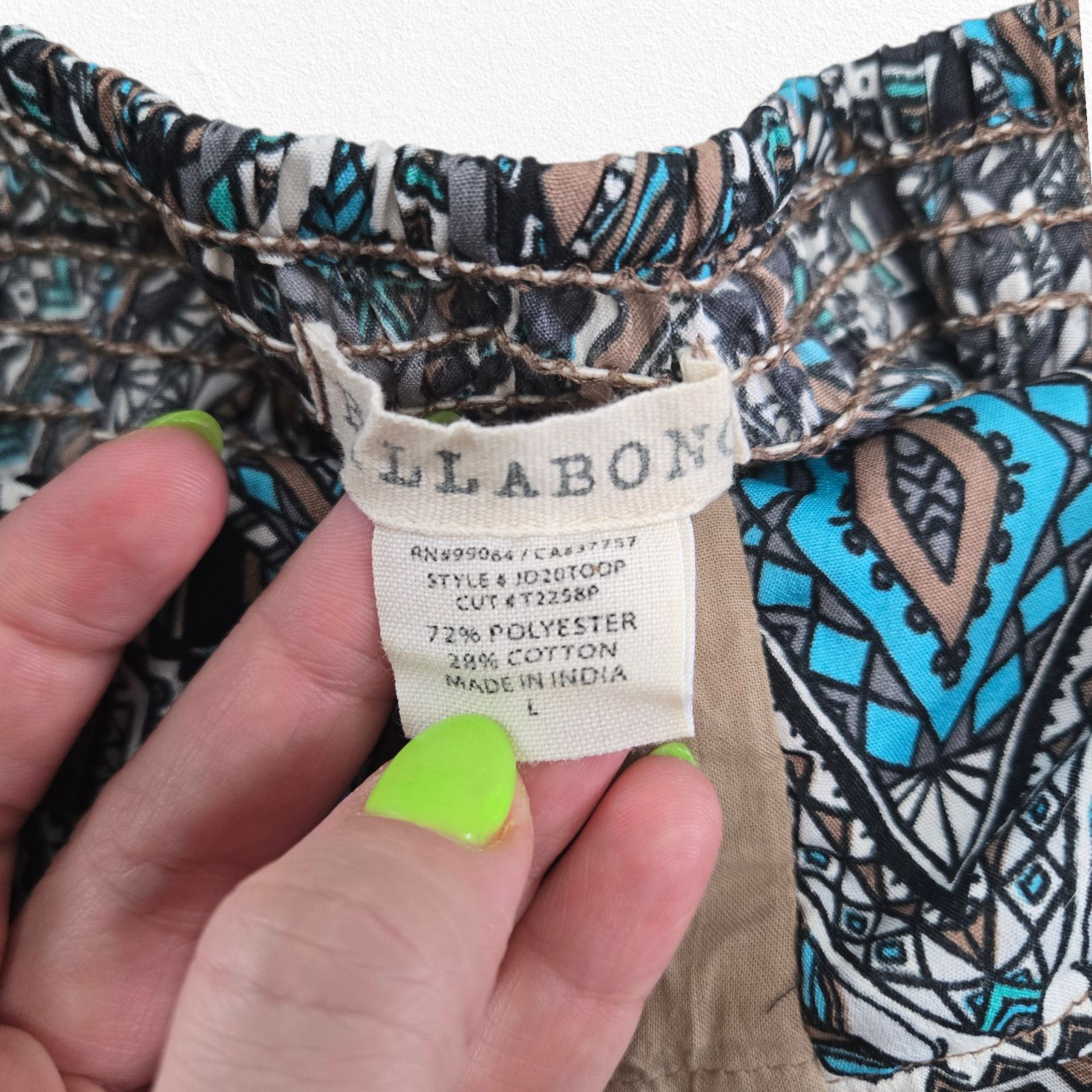 Billabong Billabong Aztec Mini Dress L Boho Size L / US 10 / IT 46 - 6 Thumbnail