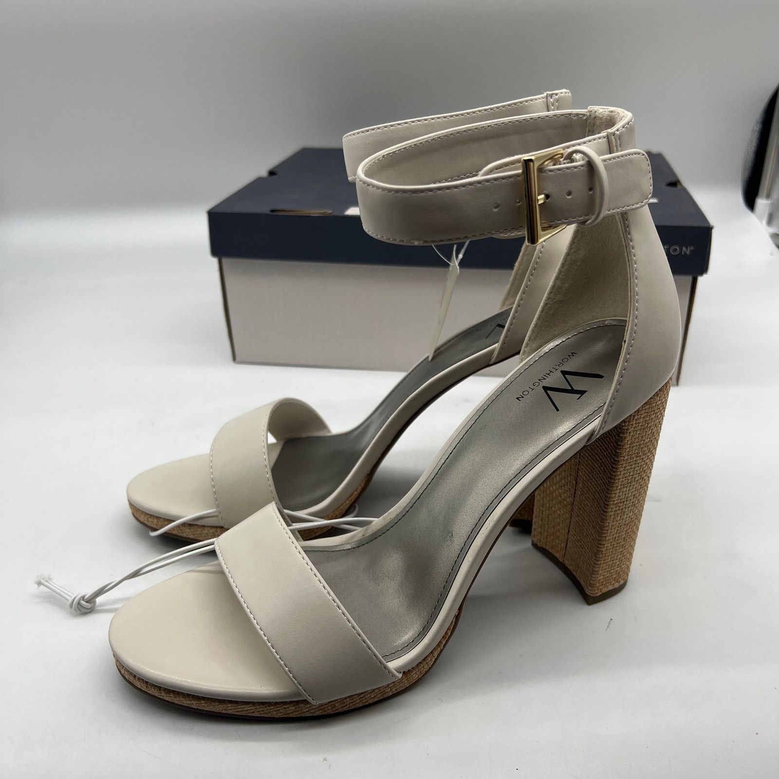 Other Worthington Womens Lynch Heeled Sandals Ivory Size US 10 / IT 40 - 10 Thumbnail
