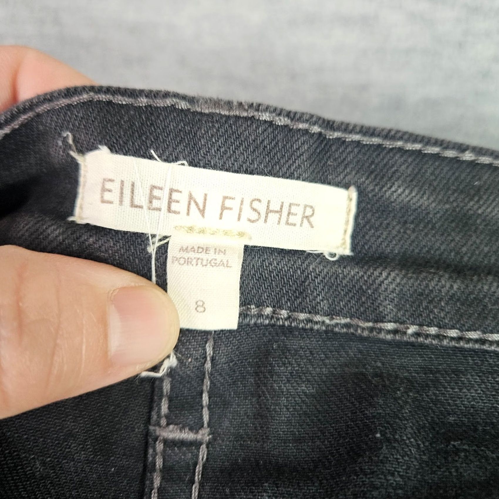 Eileen Fisher Eileen Fisher Jeans Black 8 Regular Fit 5-Pocket Denim Cotton Spandex Button Vintage No Size 30" / US 8 / IT 44 - 6 Thumbnail