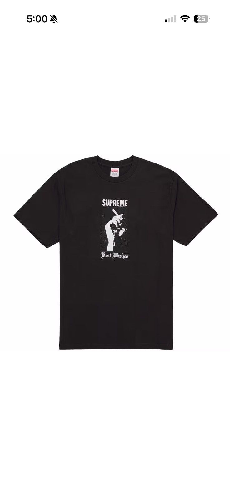 Supreme Supreme Wish Tee Tshirt (Black) SS26 Medium In Hand | Grailed