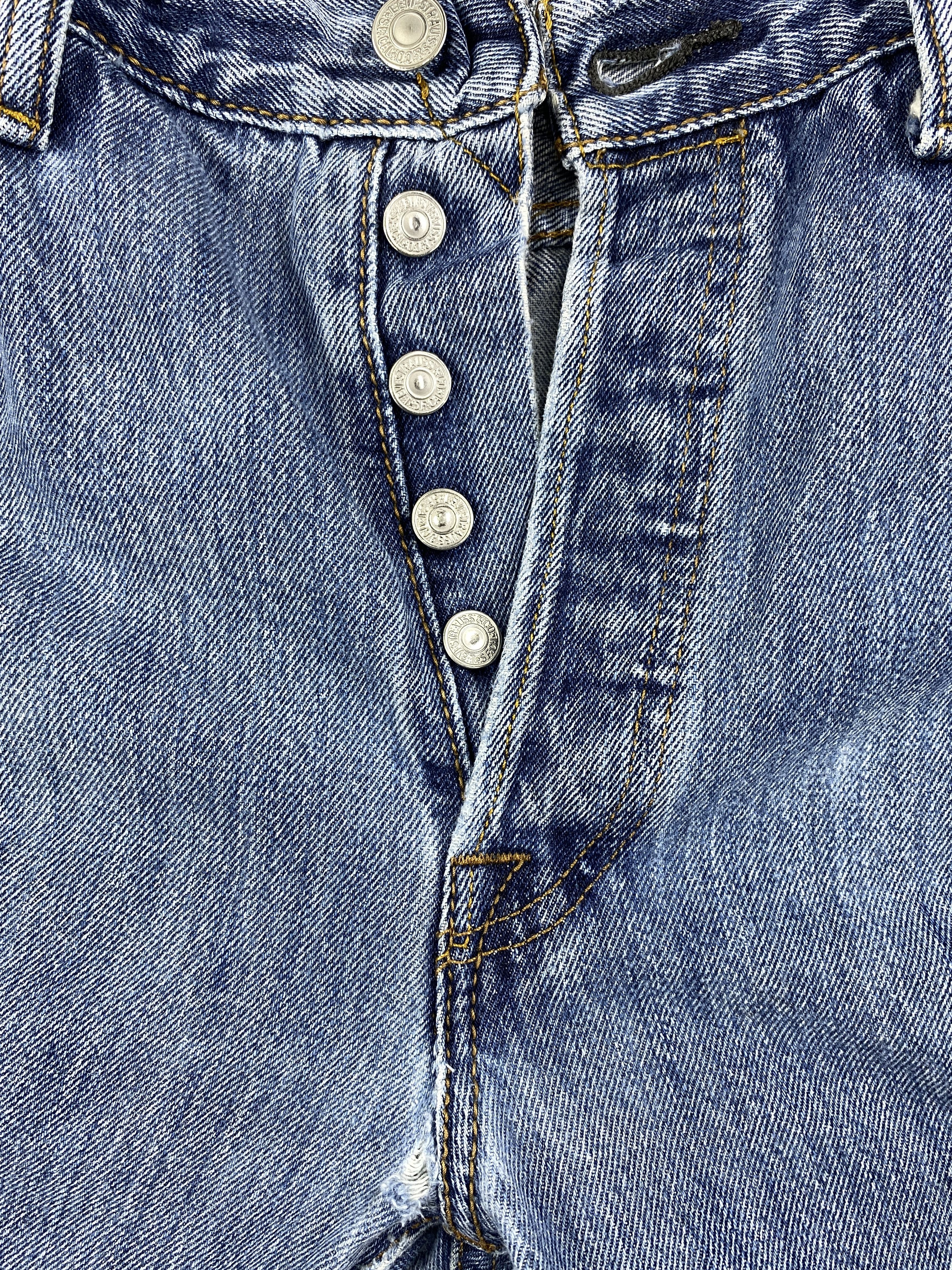 Levi's Blue Vintage Levi's 501 Jeans 35x29 Denim -JN1561 Size US 35 - 6 Thumbnail
