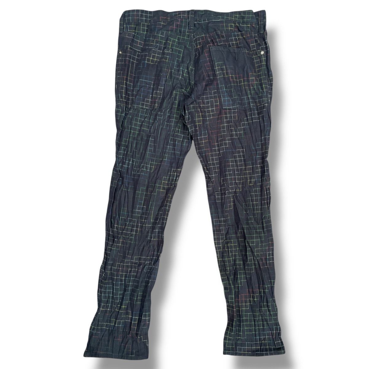 Issey Miyake Issey Miyake Fall 2014 Runway Wrinkled Erased Checkers Jeans Size US 34 / EU 50 - 10 Thumbnail