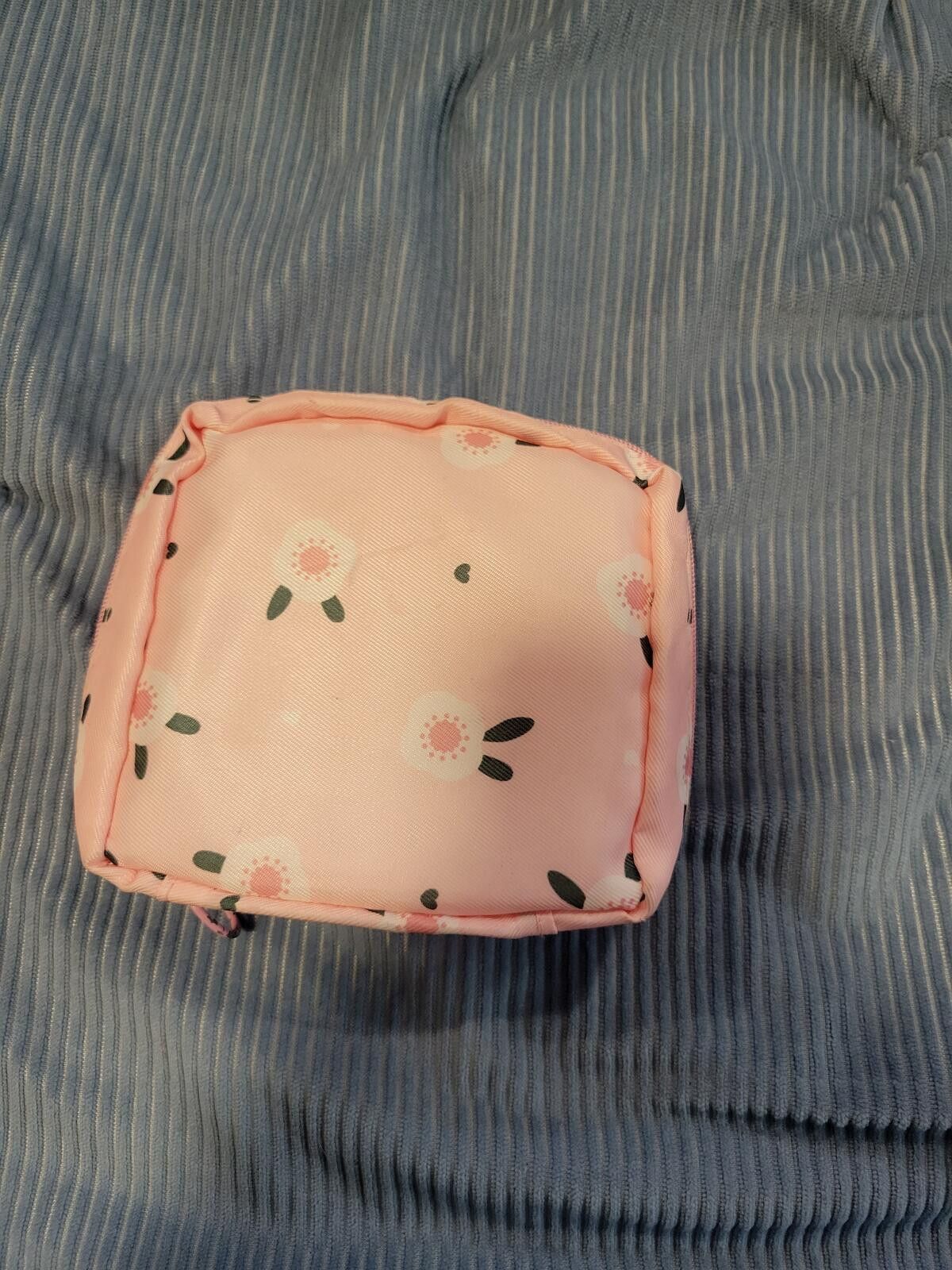 Genetic Manipulation Shinichiro Kuriya Pink Floral Pattern Small Square Cosmetic Bag Size ONE SIZE - 1 Thumbnail