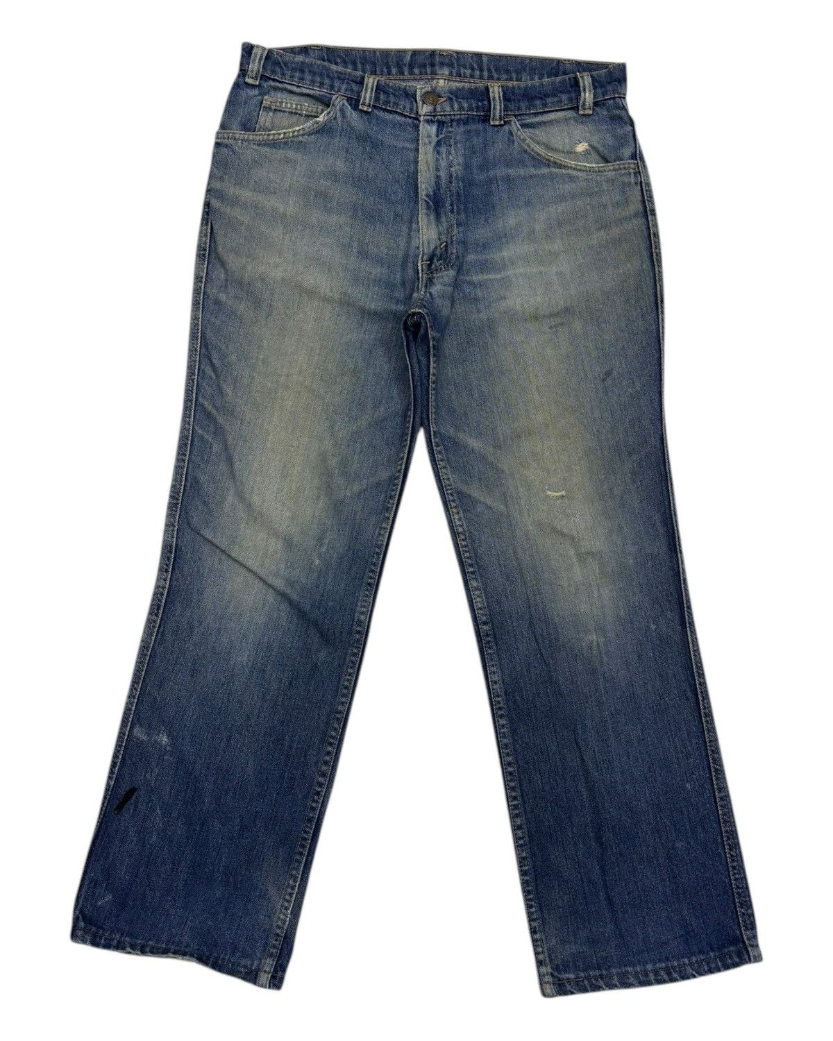 Levi's 🔥VINTAGE LEVIS ORANGE TAB WIDE JEANS DISTRESSED DENIM Size US 34 / EU 50 - 7 Thumbnail