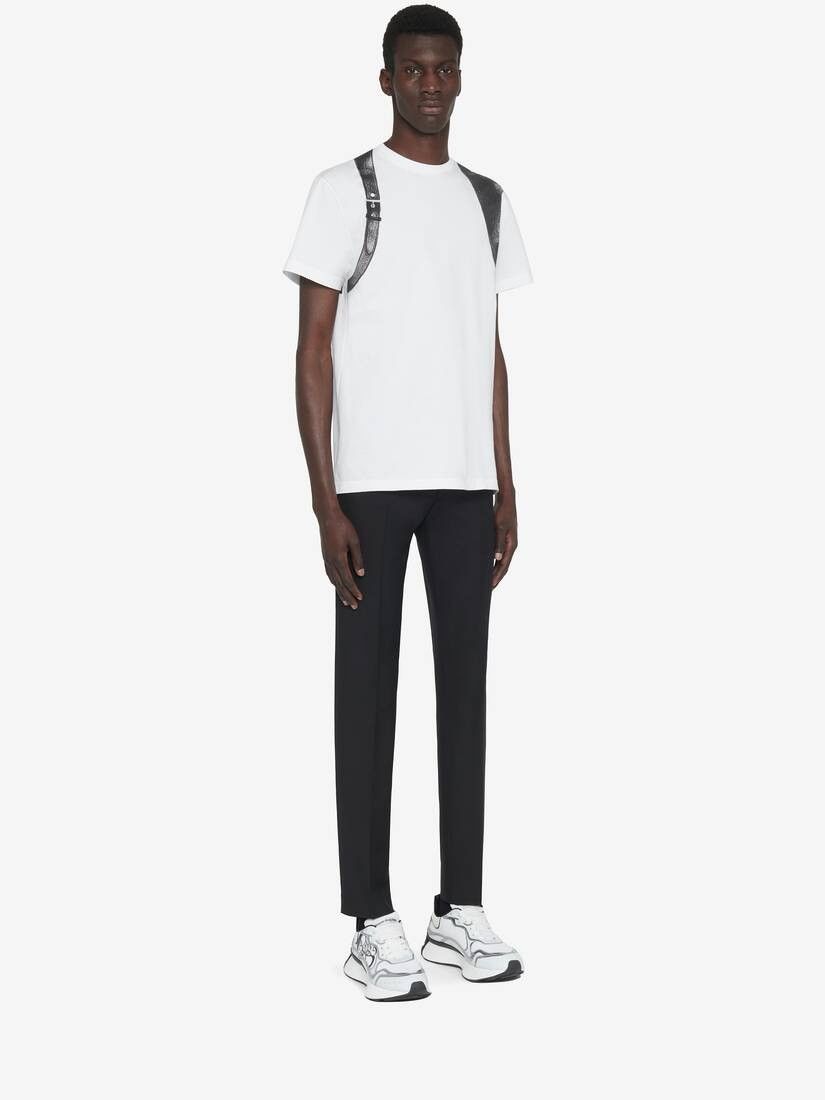 Alexander McQueen o1w1db10725 Harness T-Shirt in White Size US XL / EU 56 / 4 - 3 Thumbnail