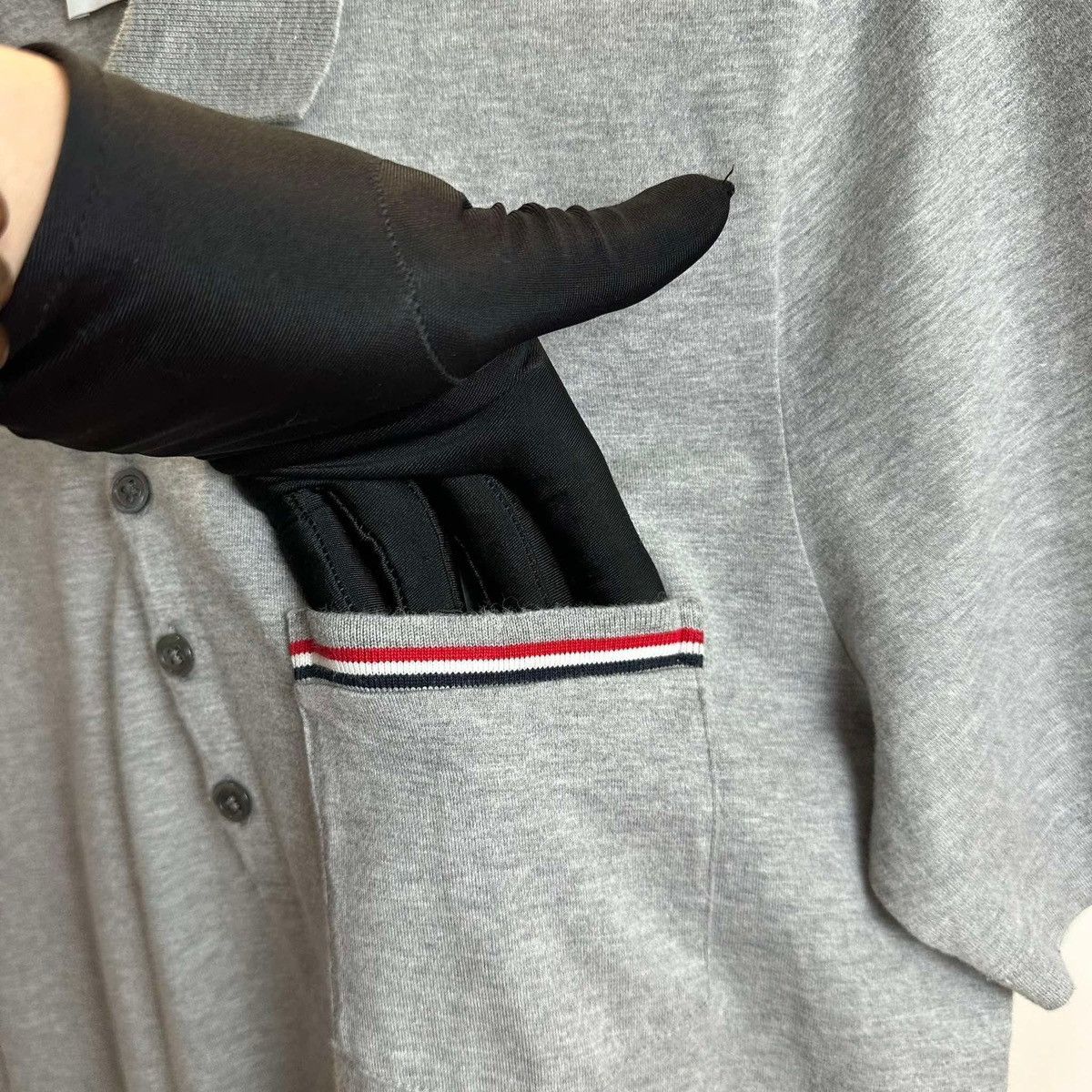 Thom Browne THOM BROWNE STRIPED POLO SHIRT Size US M / EU 48-50 / 2 - 4 Thumbnail
