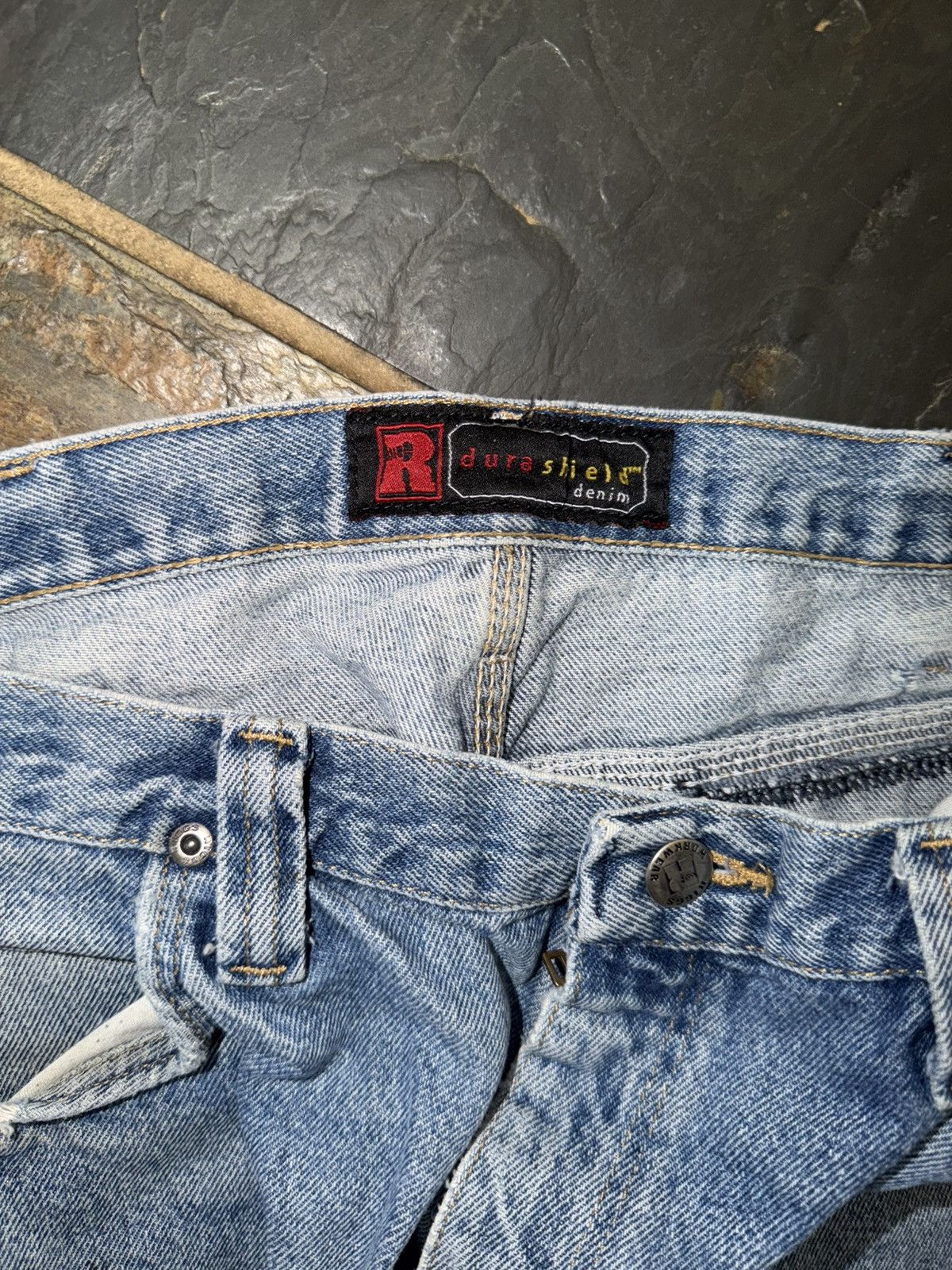 Wrangler Vintage Riggs Wrangler Dura shield denim blue jeans 38x30 Size US 38 / EU 54 - 5 Thumbnail