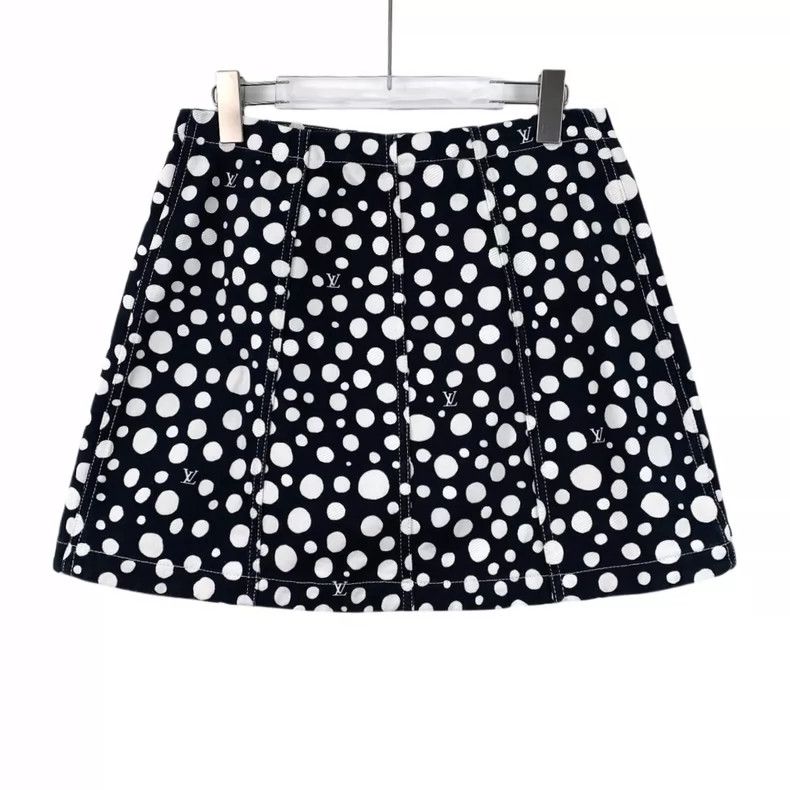 Louis Vuitton Louis Vuitton Yayoi Kusama 23 Black Polka Dot Cotton Casua Size 41" - 2 Thumbnail