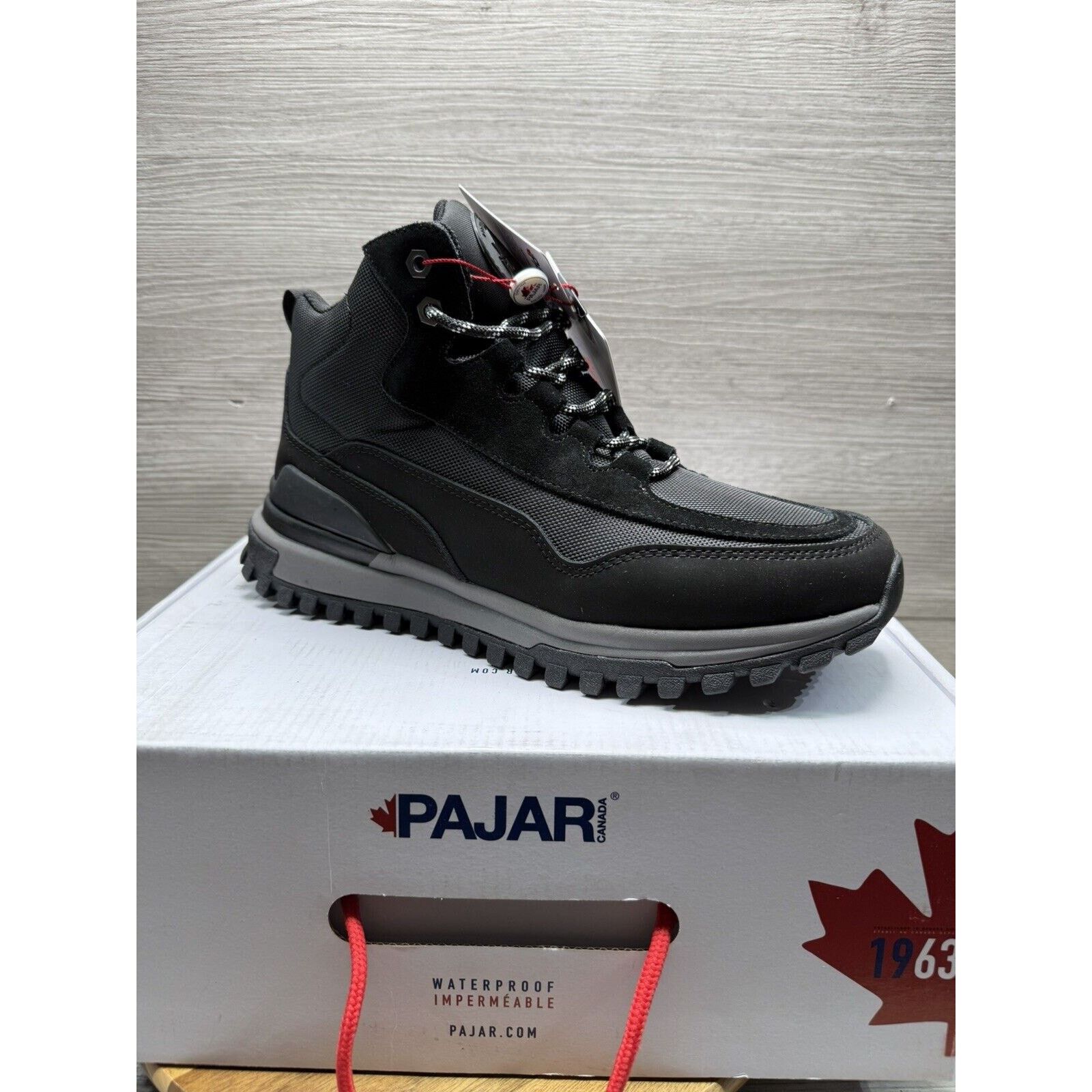 Pajar PAJAR Men's Fireburst Front Lace Black Nubuck Boots.Mens 11 Size US 11 / EU 44 - 1 Thumbnail