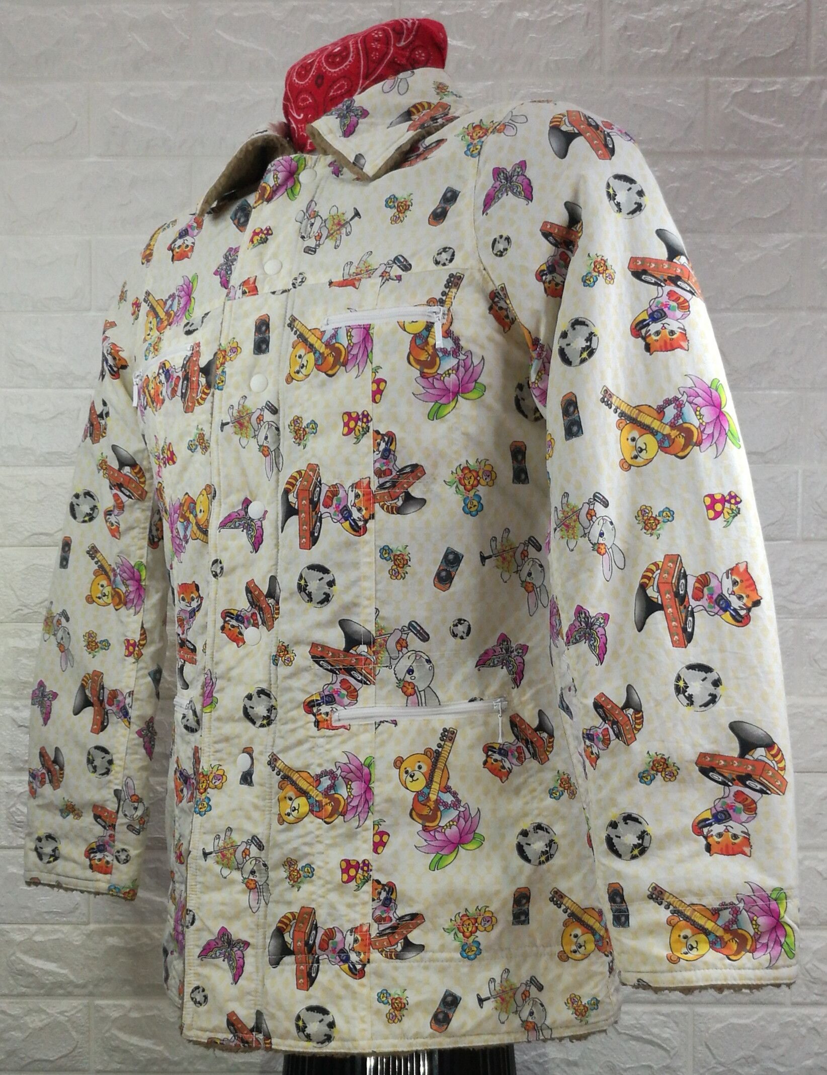 Japanese Brand Vintage Reversible Full Printed Cartoon & Fleece Jacket Size US S / EU 44-46 / 1 - 3 Thumbnail