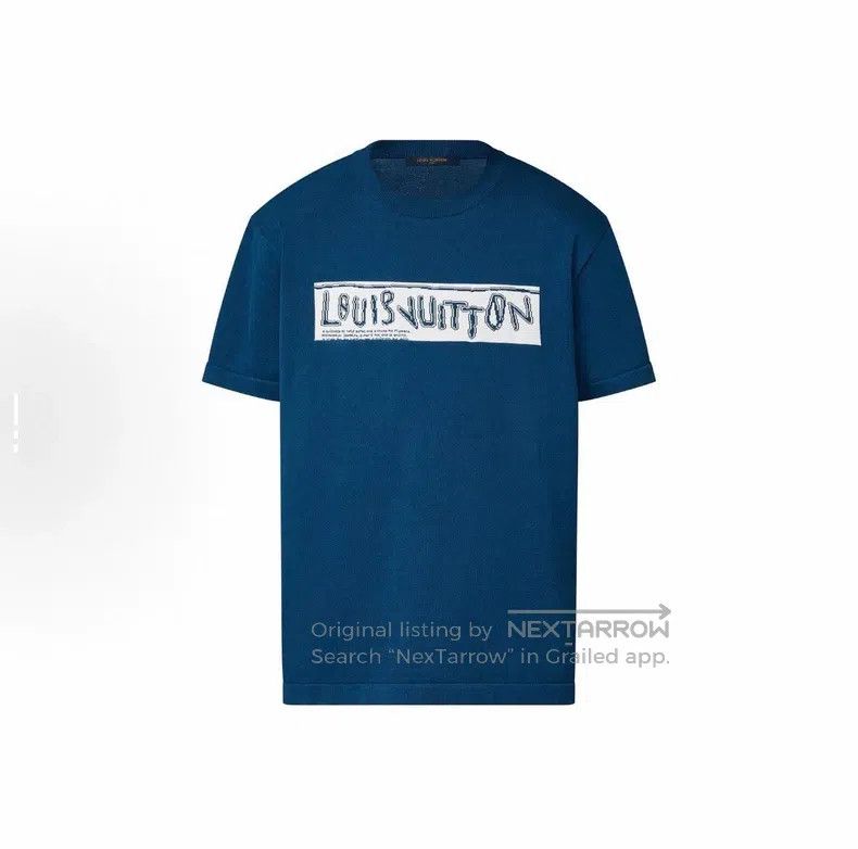 Louis Vuitton Louis Vuitton size 4l Blue knit logo short sleeves Size US M / EU 48-50 / 2 - 8 Thumbnail